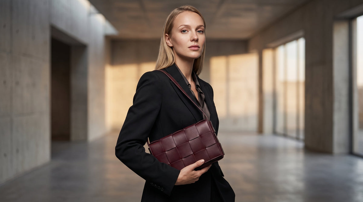Bottega Veneta Cassette Bag in Bordeaux Wine Red