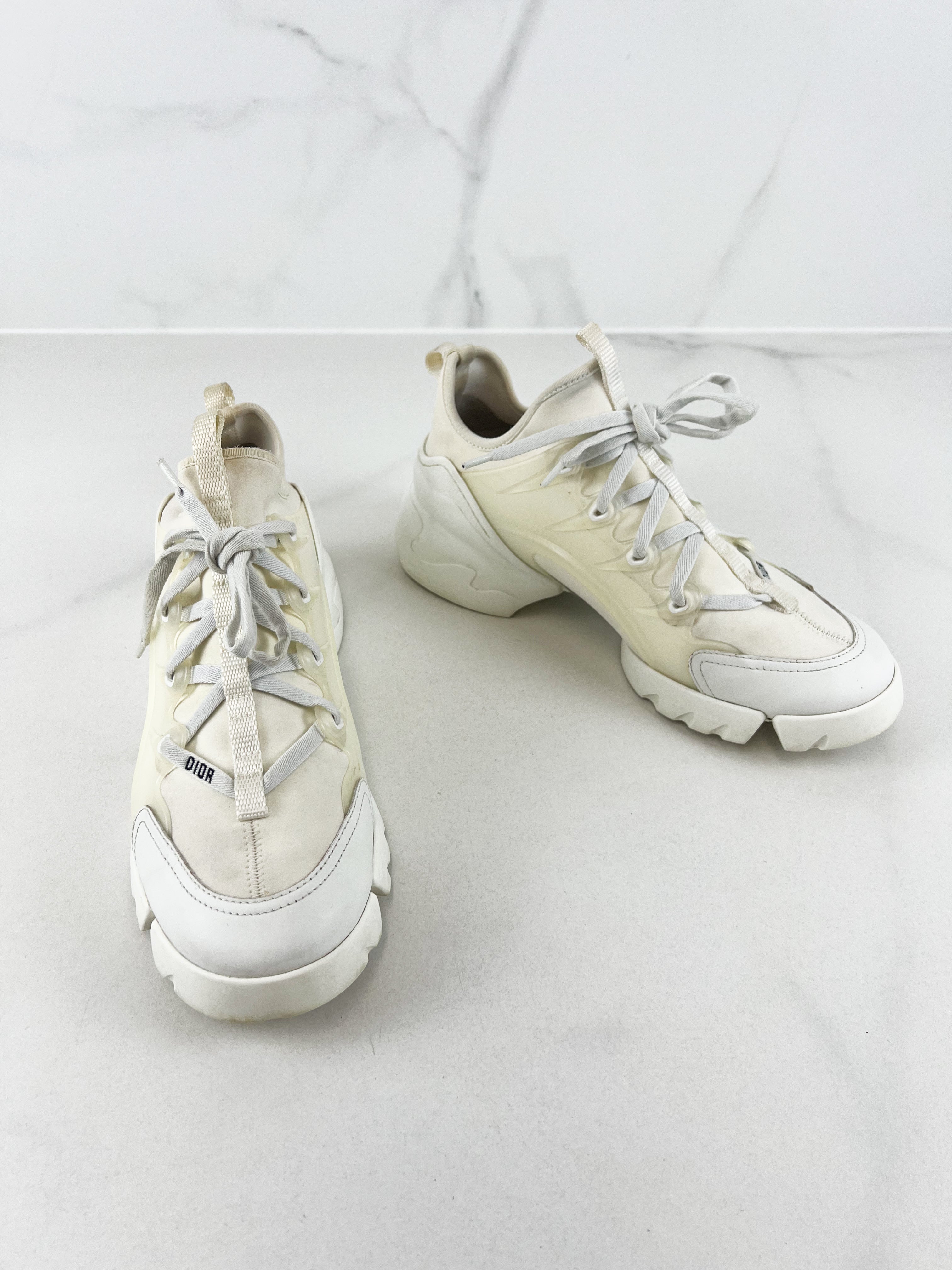 Christian Dior D-Connect White Sneakers Size 39