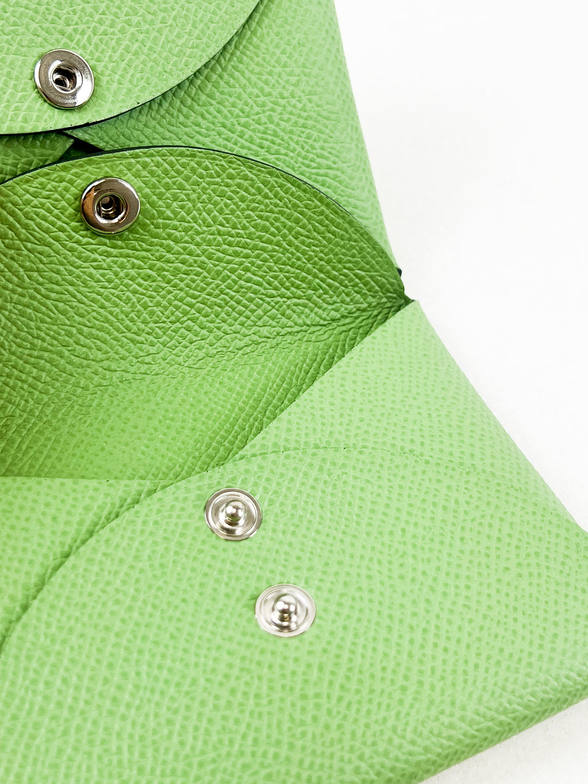 Hermes Calvi Duo Vert Daw Epsom Leather Card Case