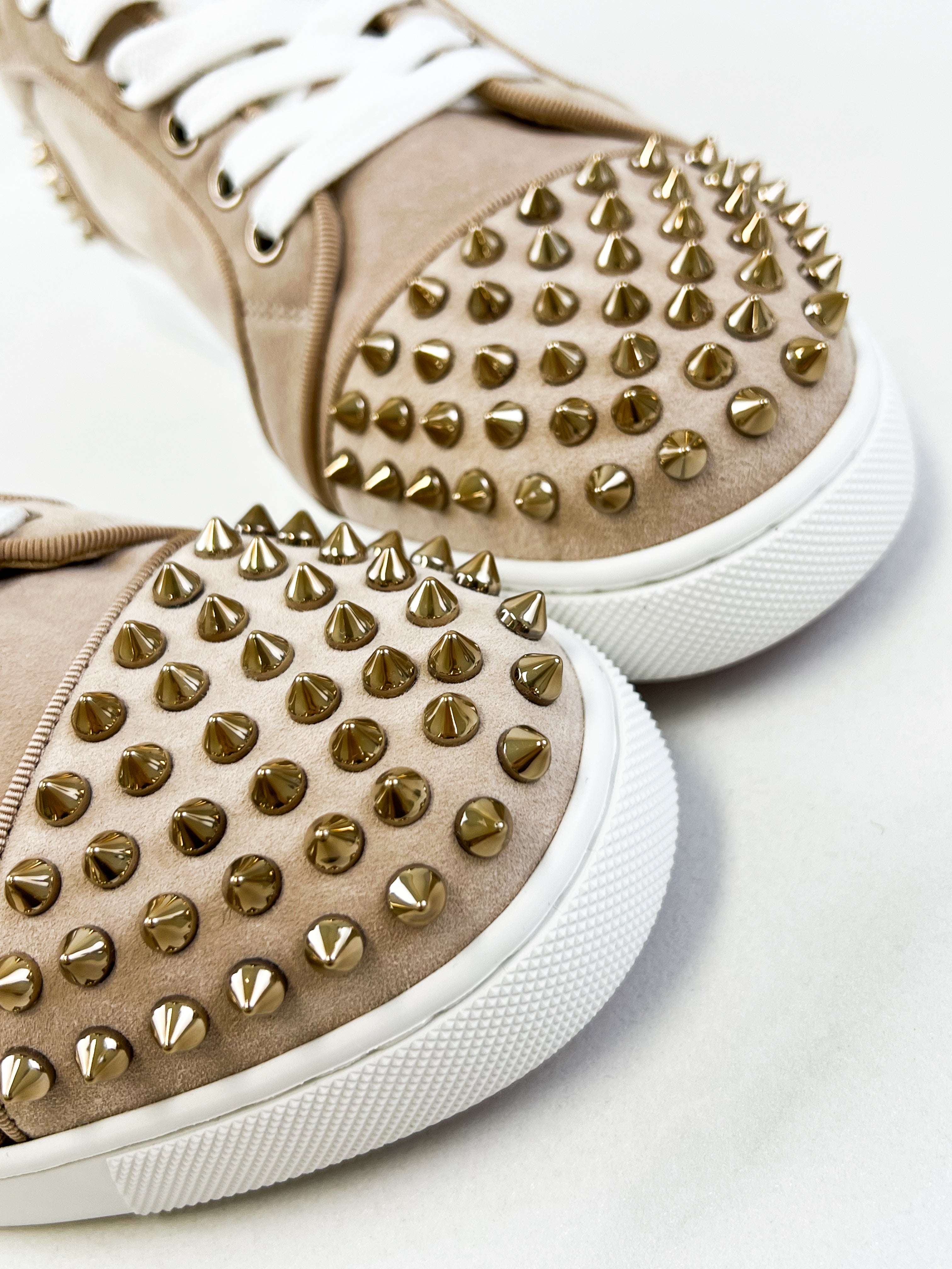 Christian Louboutin Beige Viera Spikes Size 39