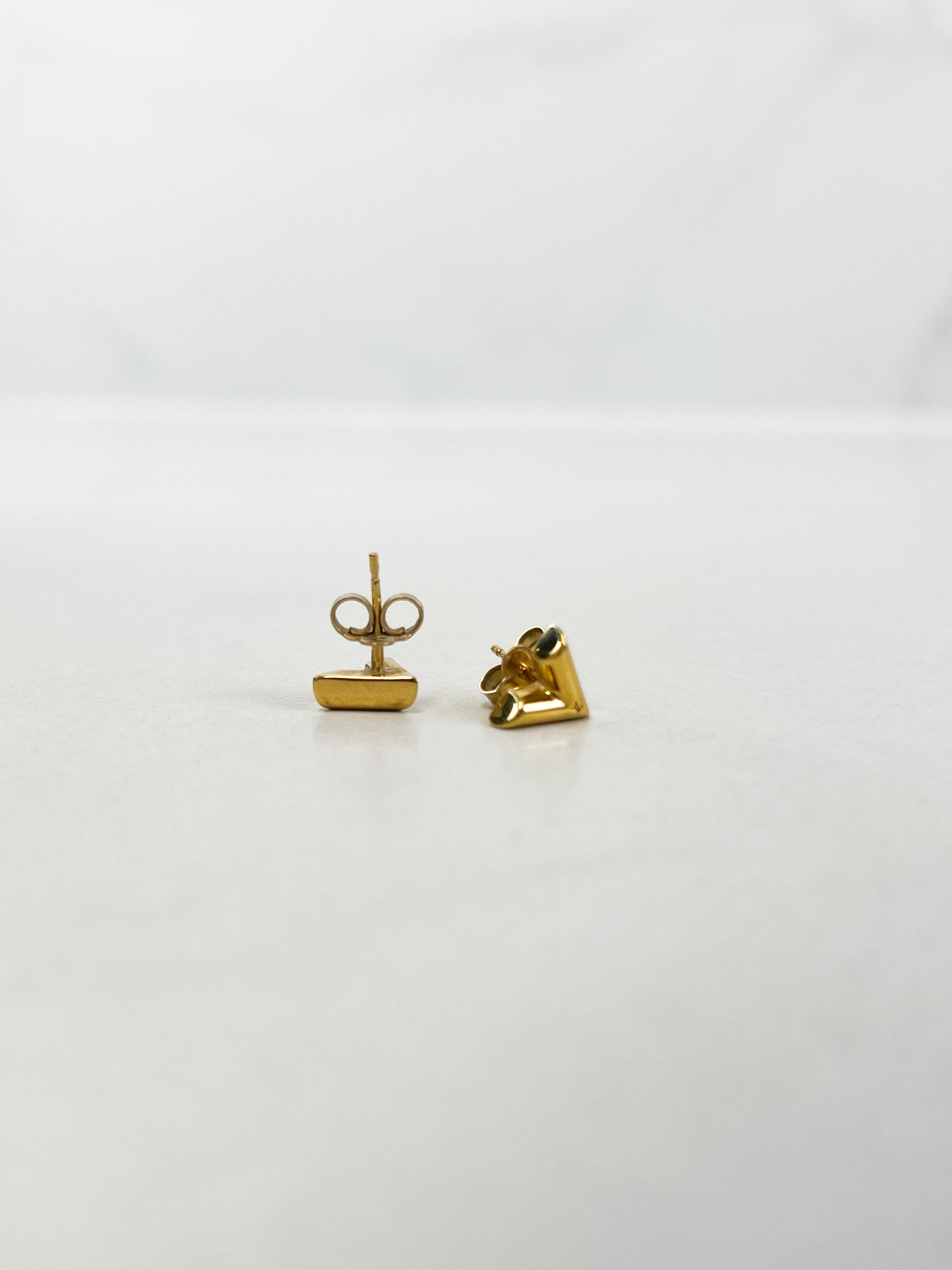Louis Vuitton Gold Essential V Stud Earrings