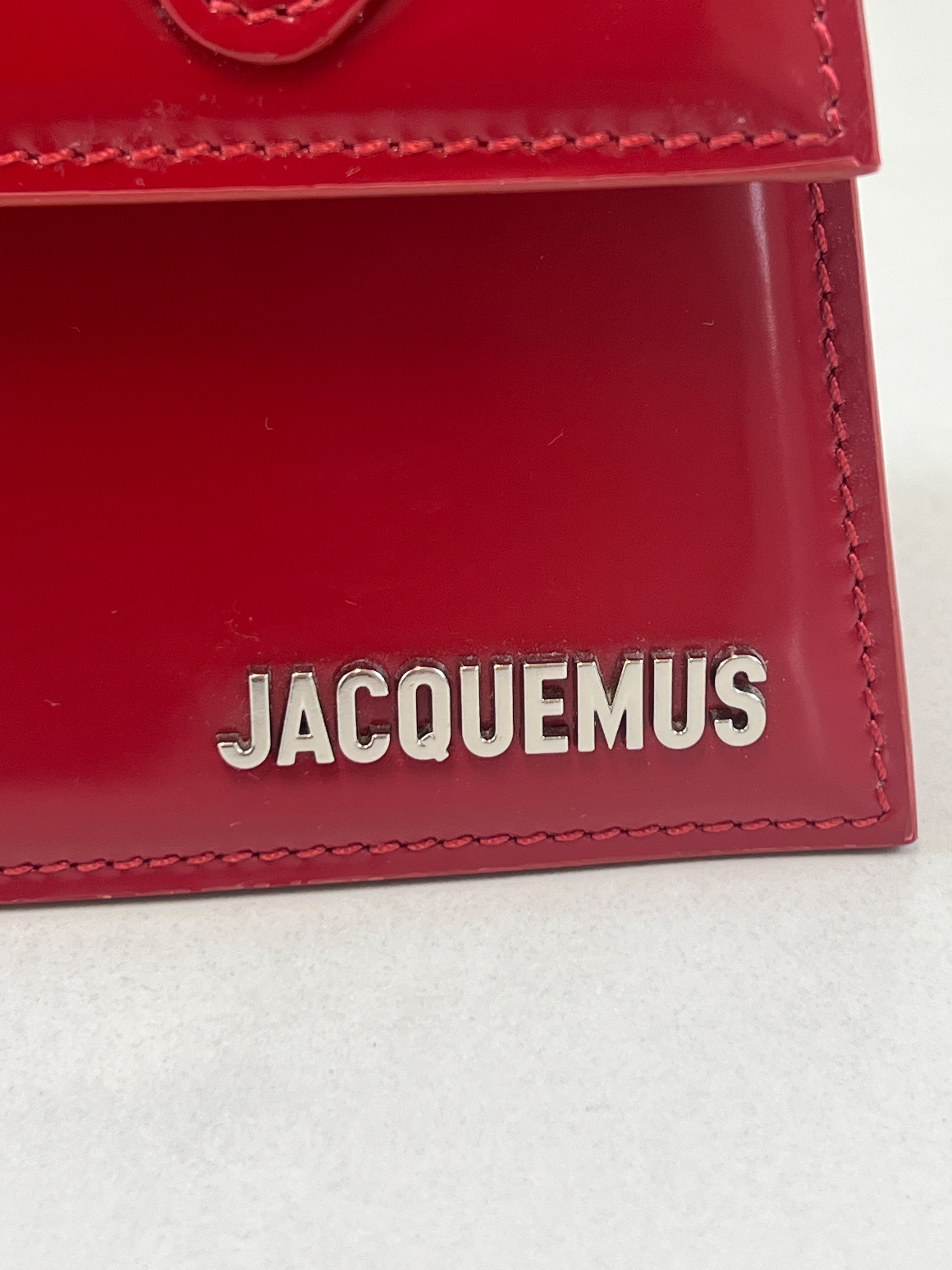 Jacquemus Red Le Chiquito Moyen Buckle Leather Bag