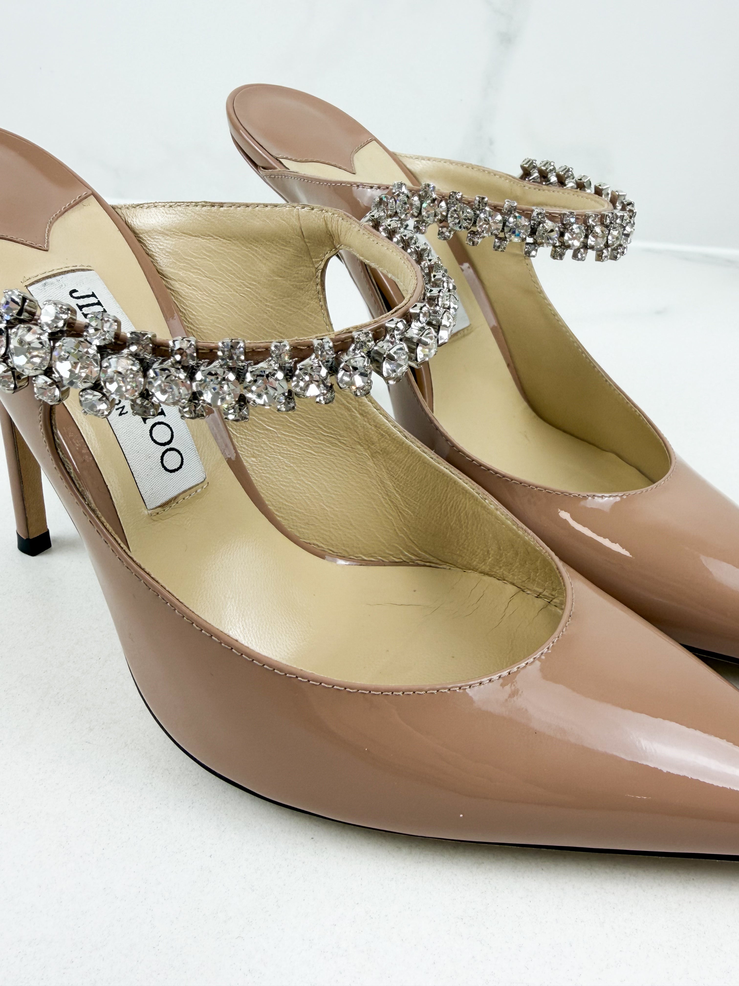 Jimmy Choo Bing Ballet Pink Patent Mule Size 39