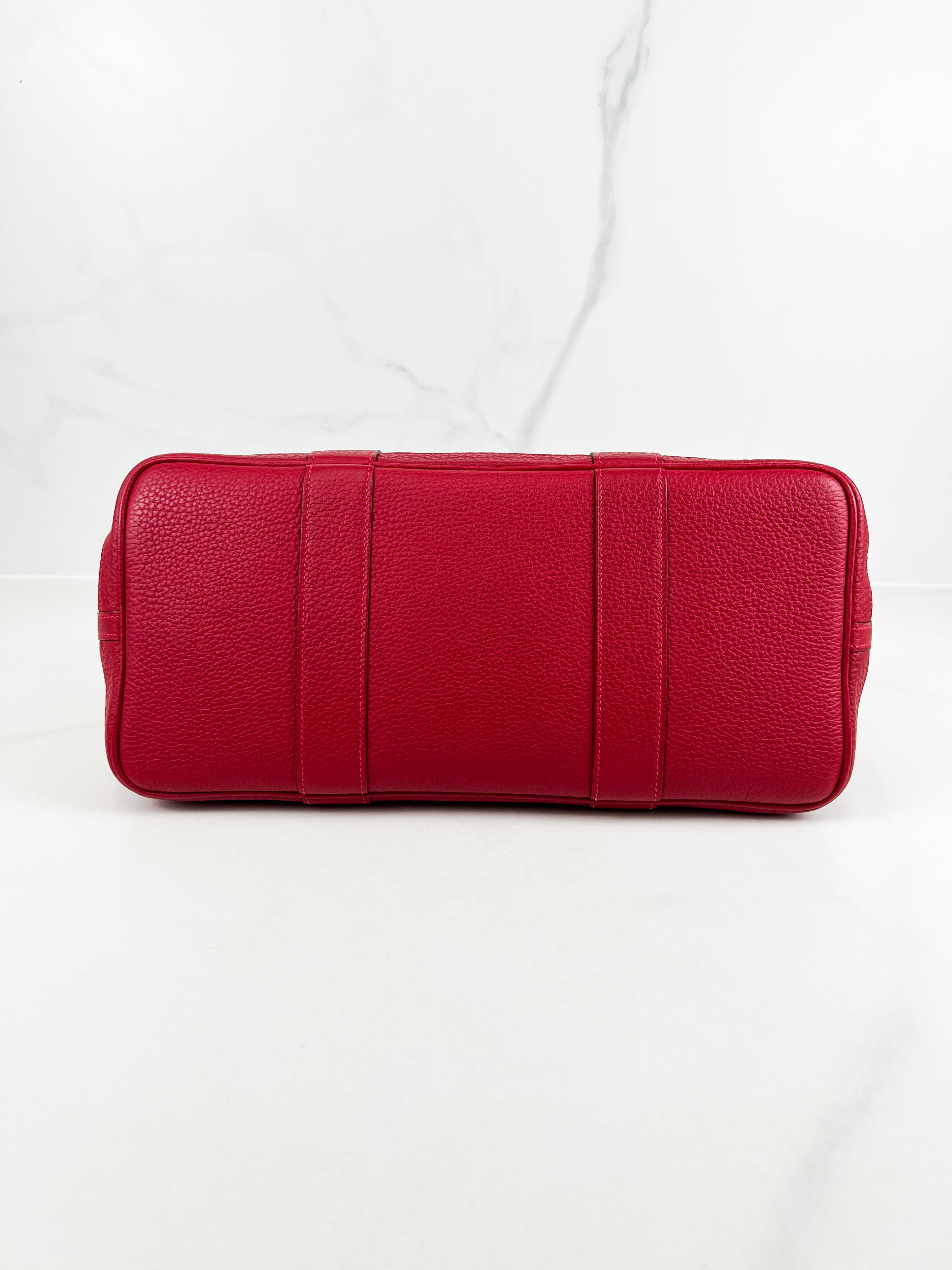 Hermes Garden Party 30 in Red Negonda Leather
