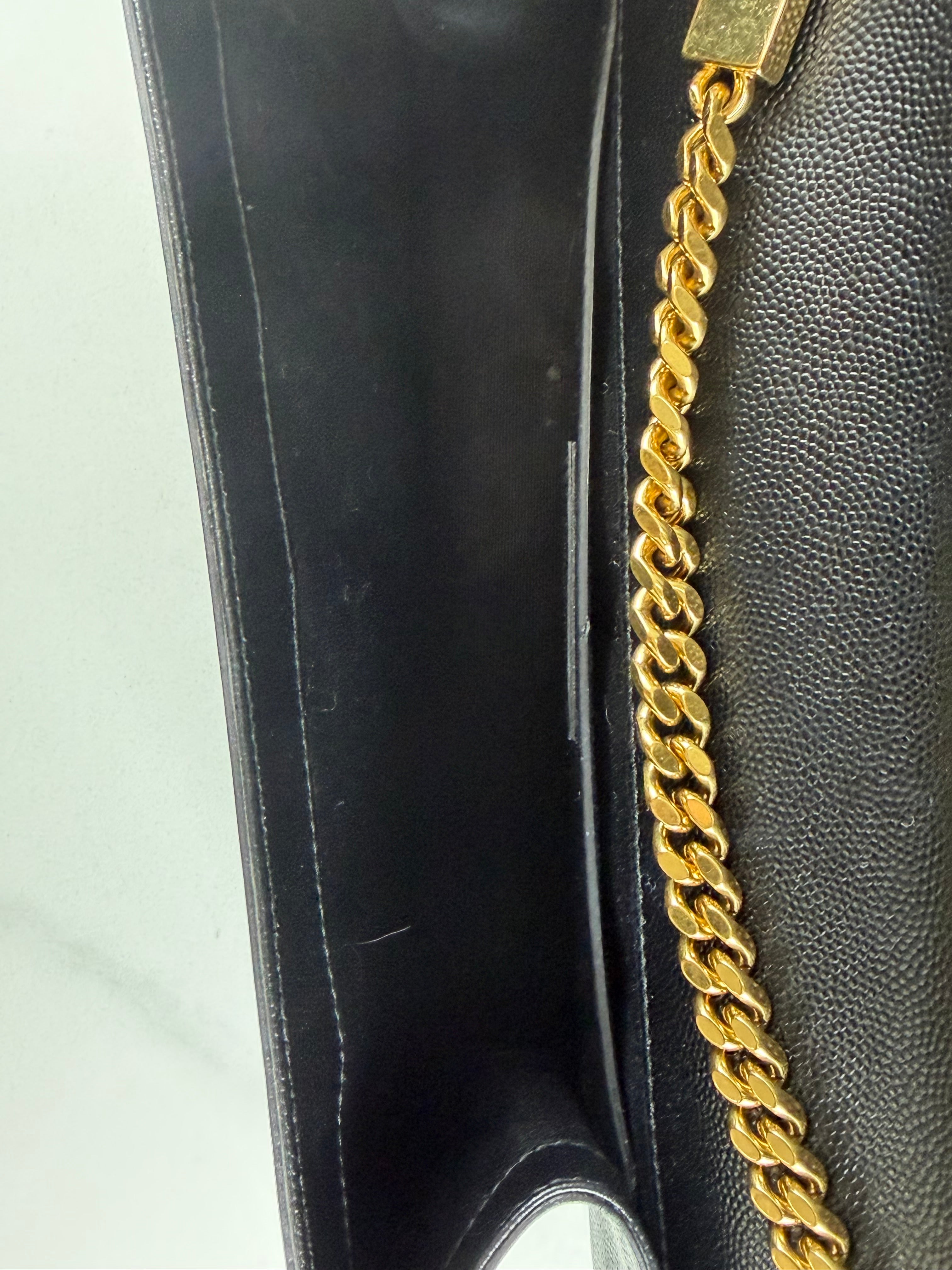Saint Laurent Black Kate Large Chain Bag with GHW