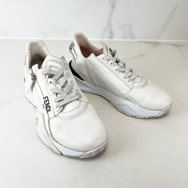 Fendi White Flow Sneaker Size 37