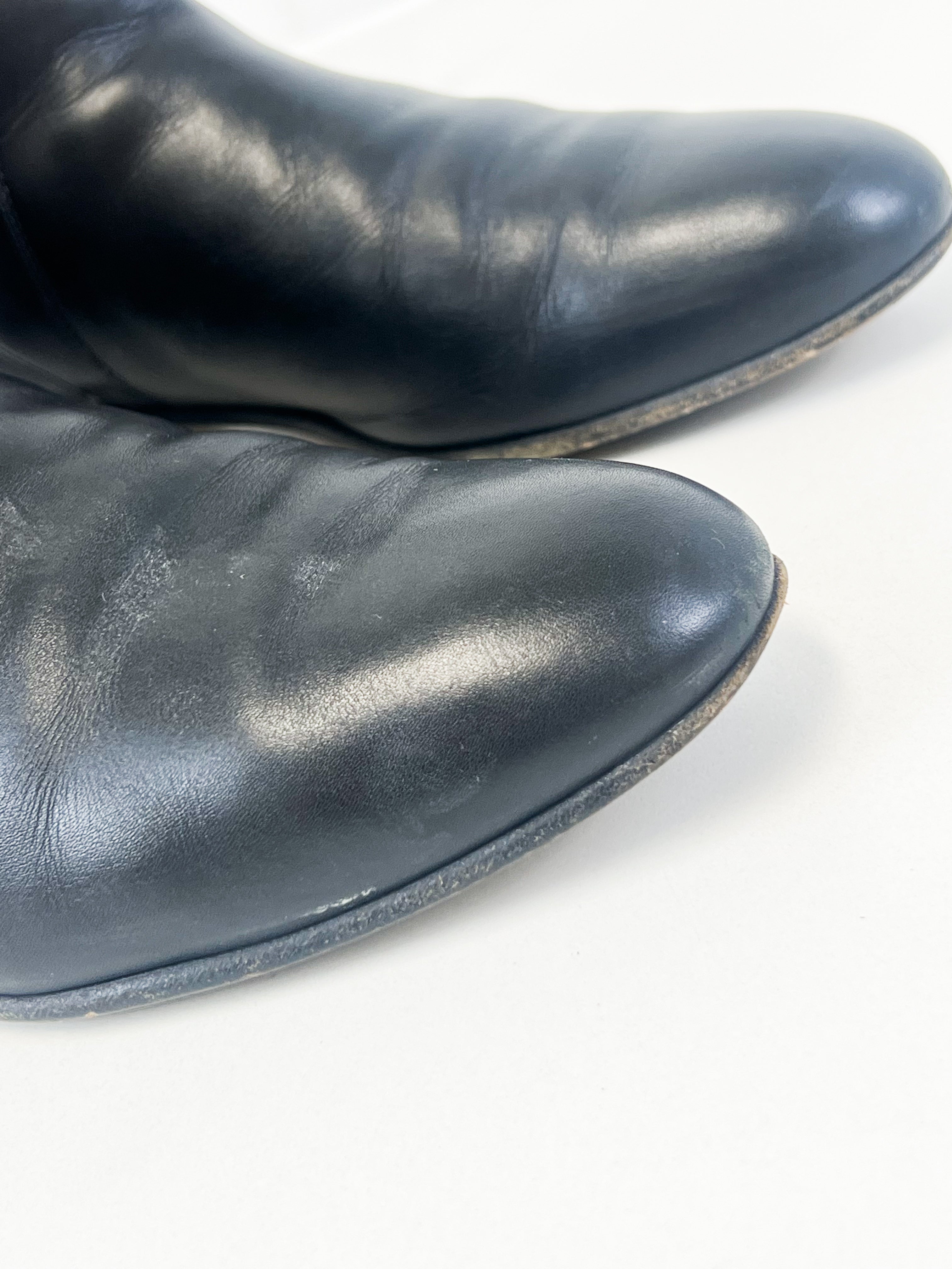 Hermes Bottines Femme Boot in Noir Size 38