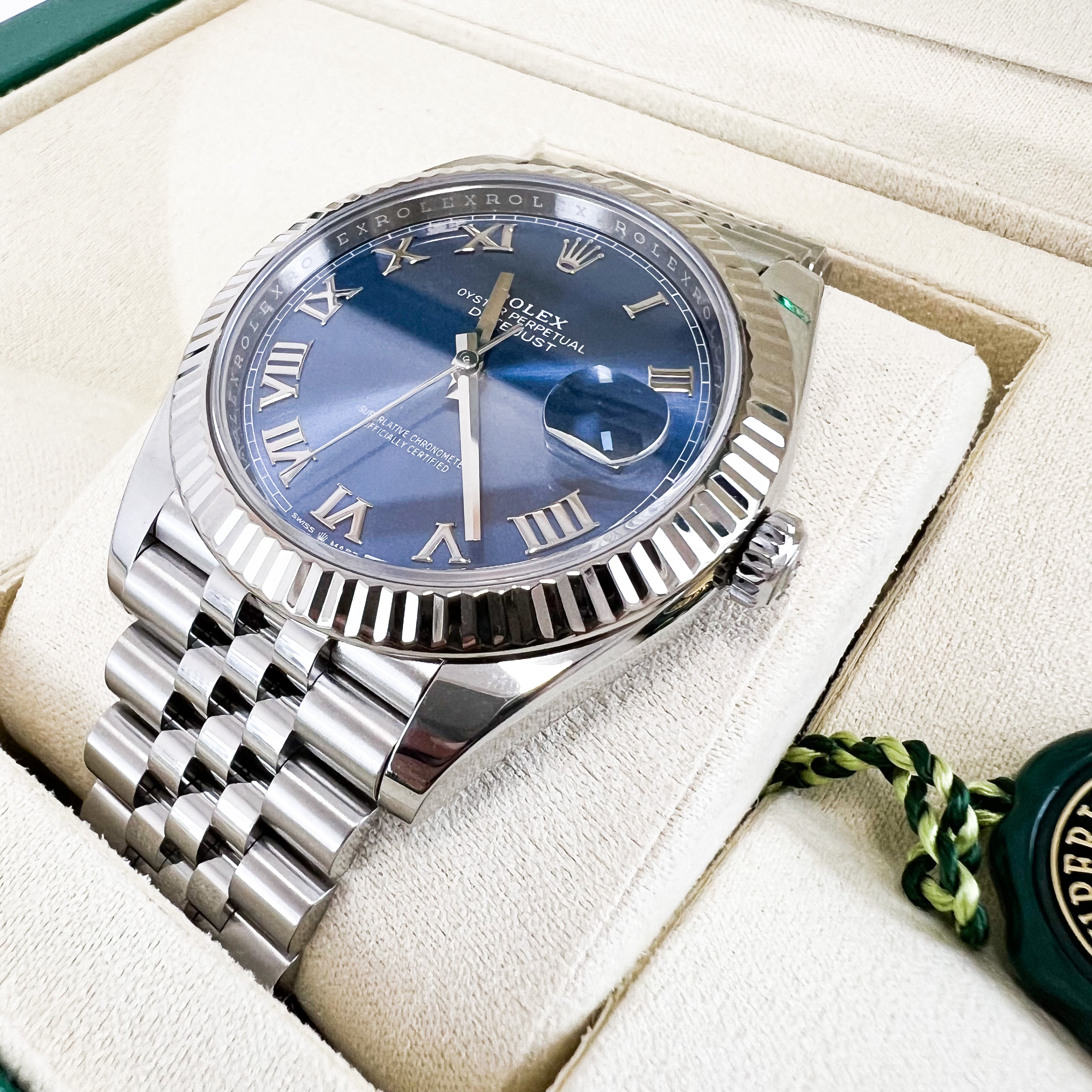 Rolex Datejust 41mm Roman Numeral Blue Dial