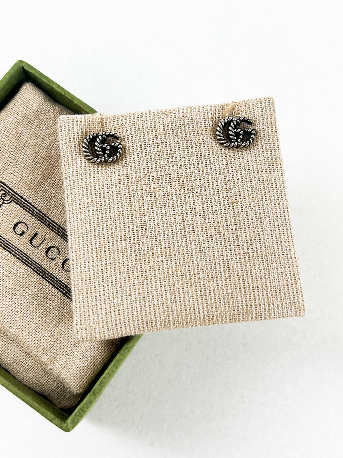 Gucci Interlocking Textured GG Earrings