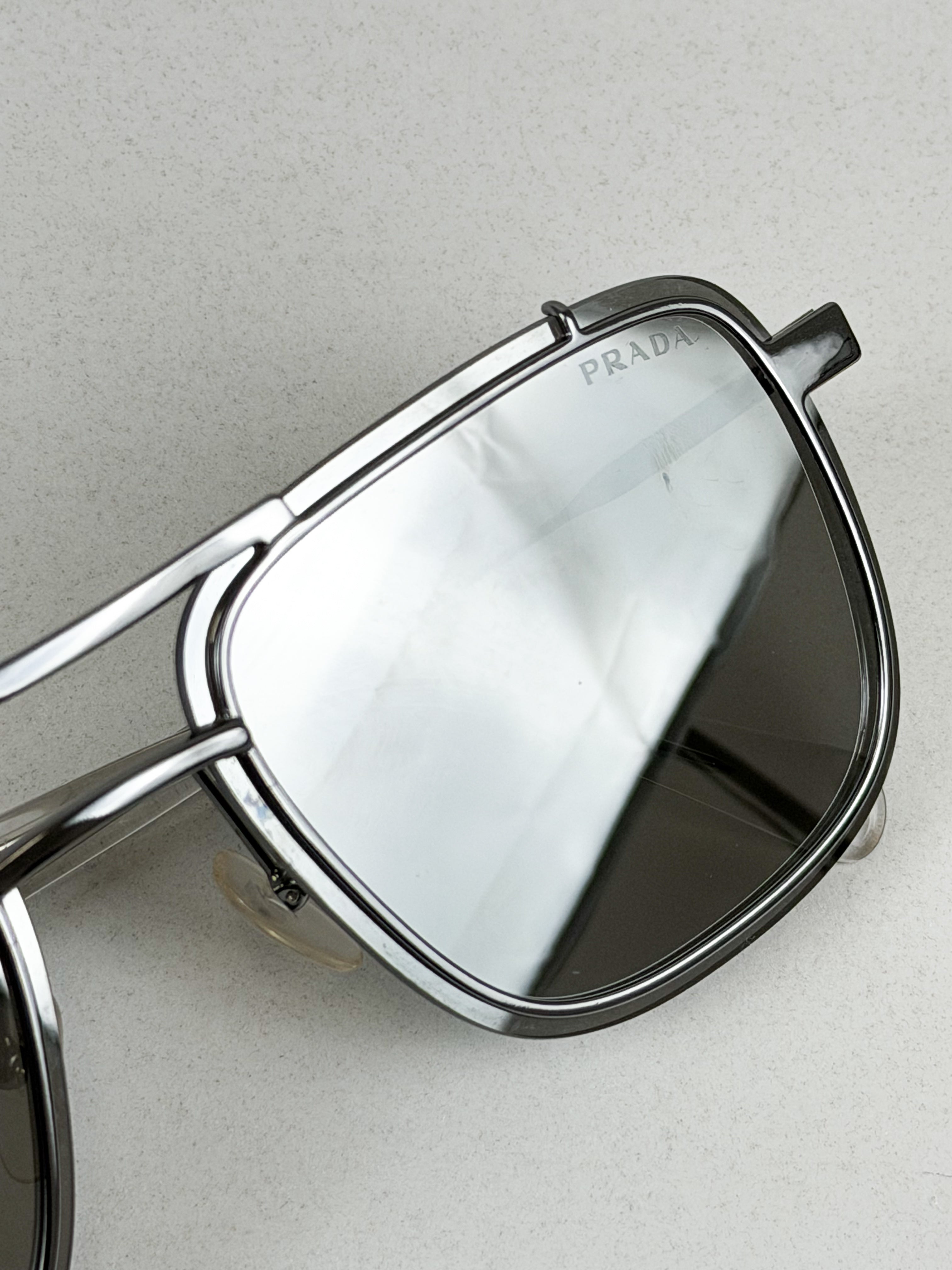 Prada Slim Metal Frame Reflection Sunglasses SPR59U