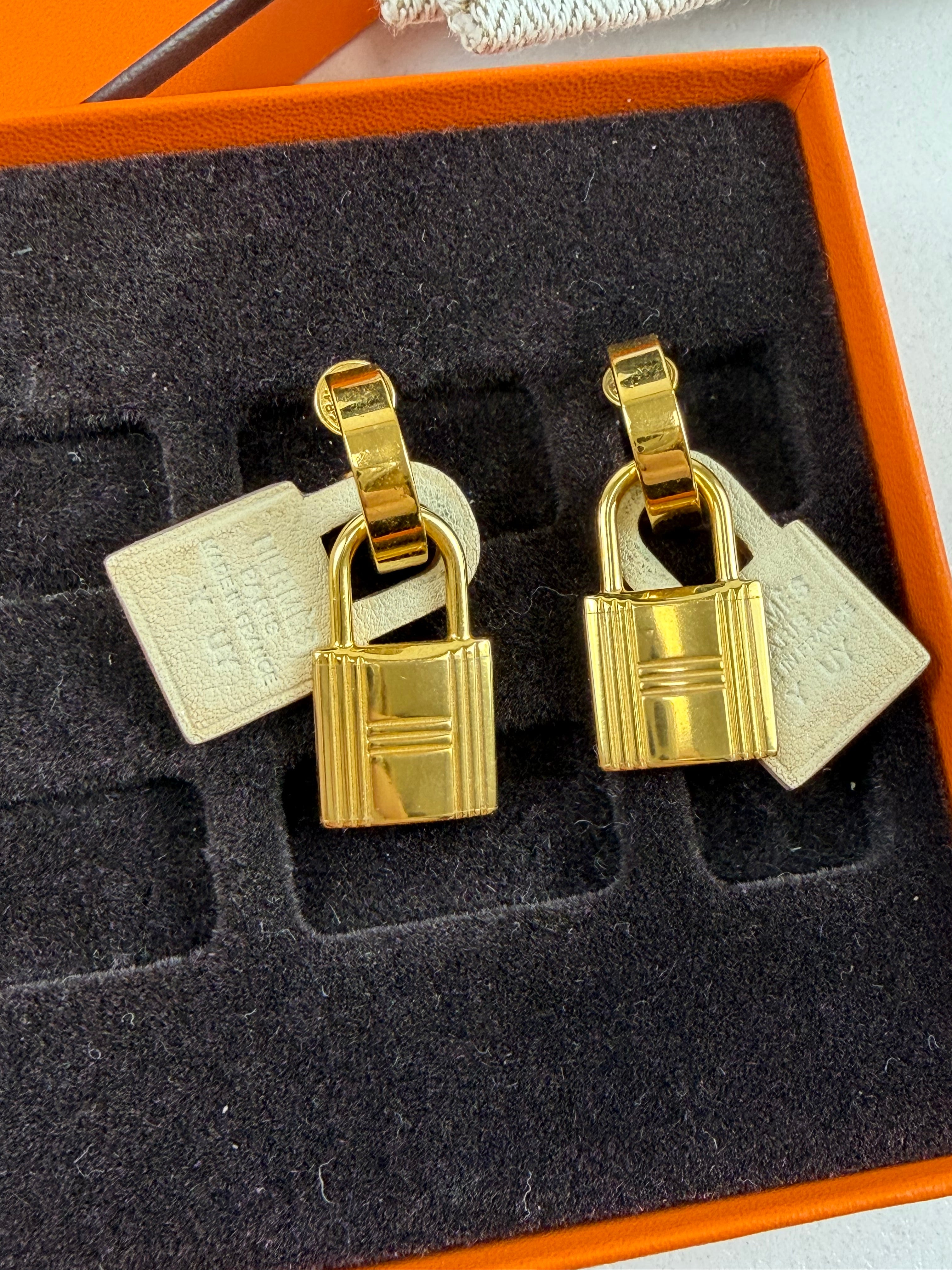 Hermes O'Kelly Padlock Earrings