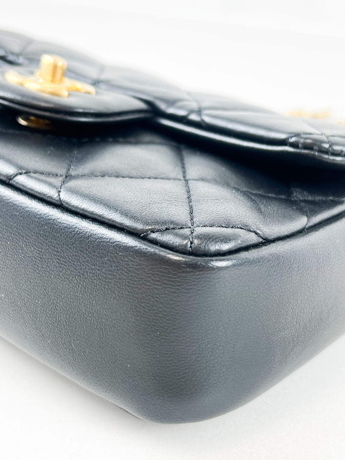 Chanel Hearts Charm Mini Flap Bag in Lambskin with GHW