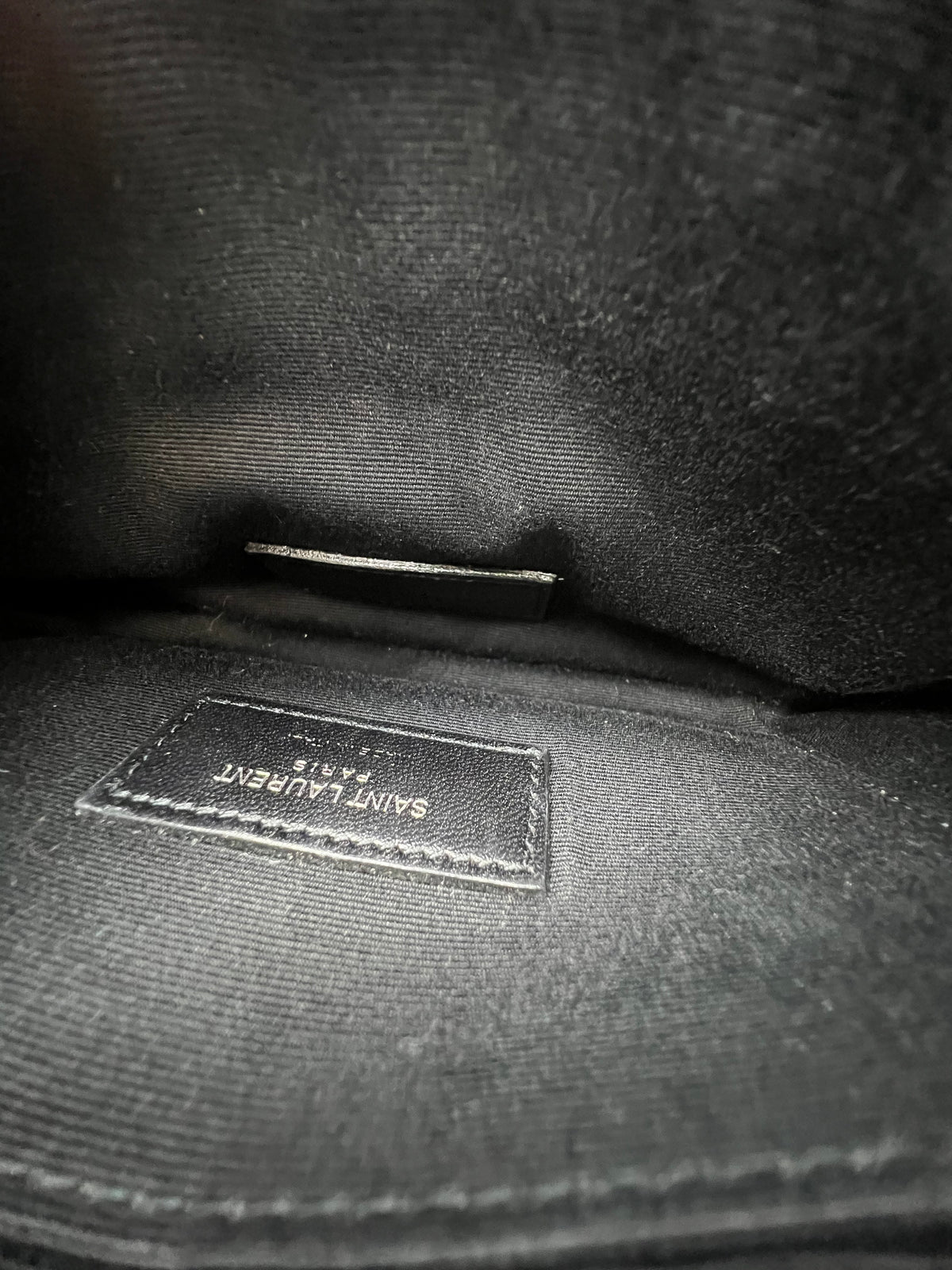 Saint Laurent Cassandre Metelasse Pouch in Grain De Poudre Leather with SHW