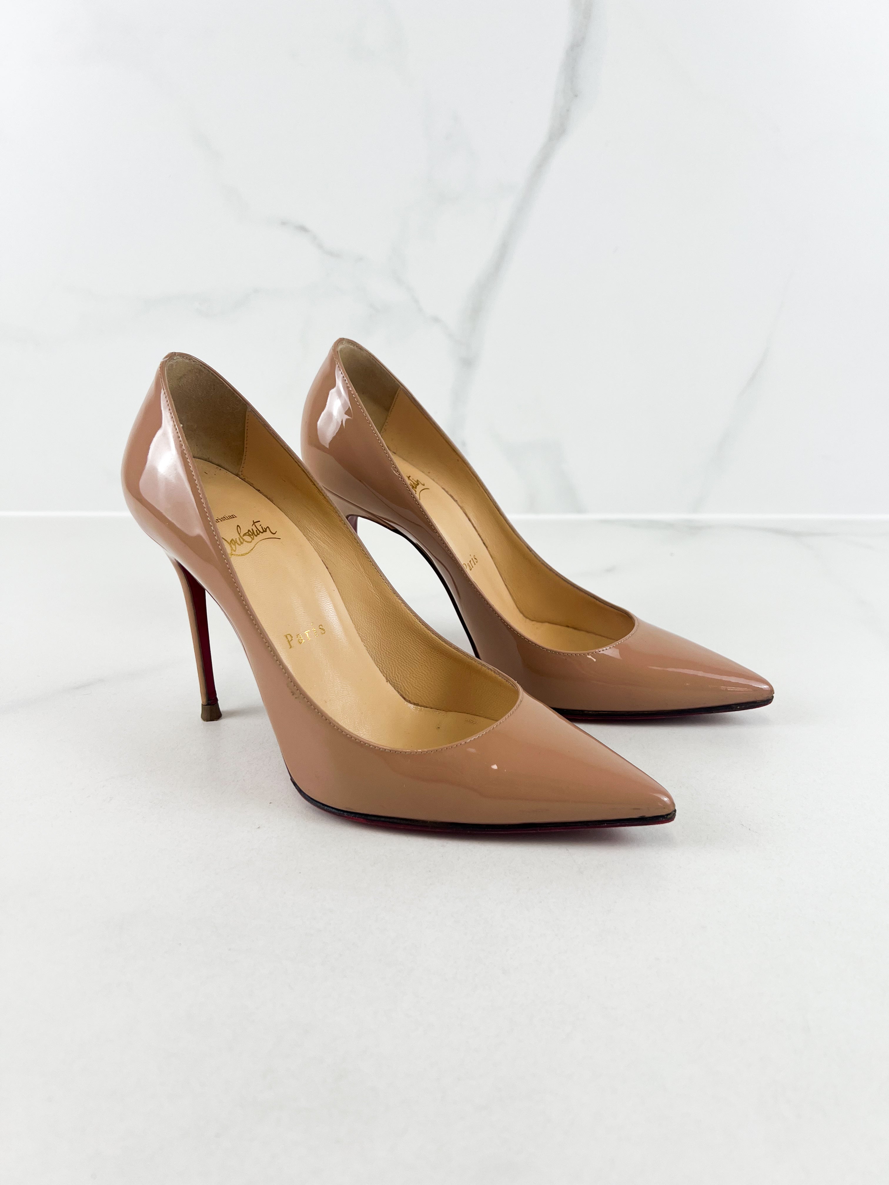Christian Louboutin Nude Decollete 100 Size 36.5