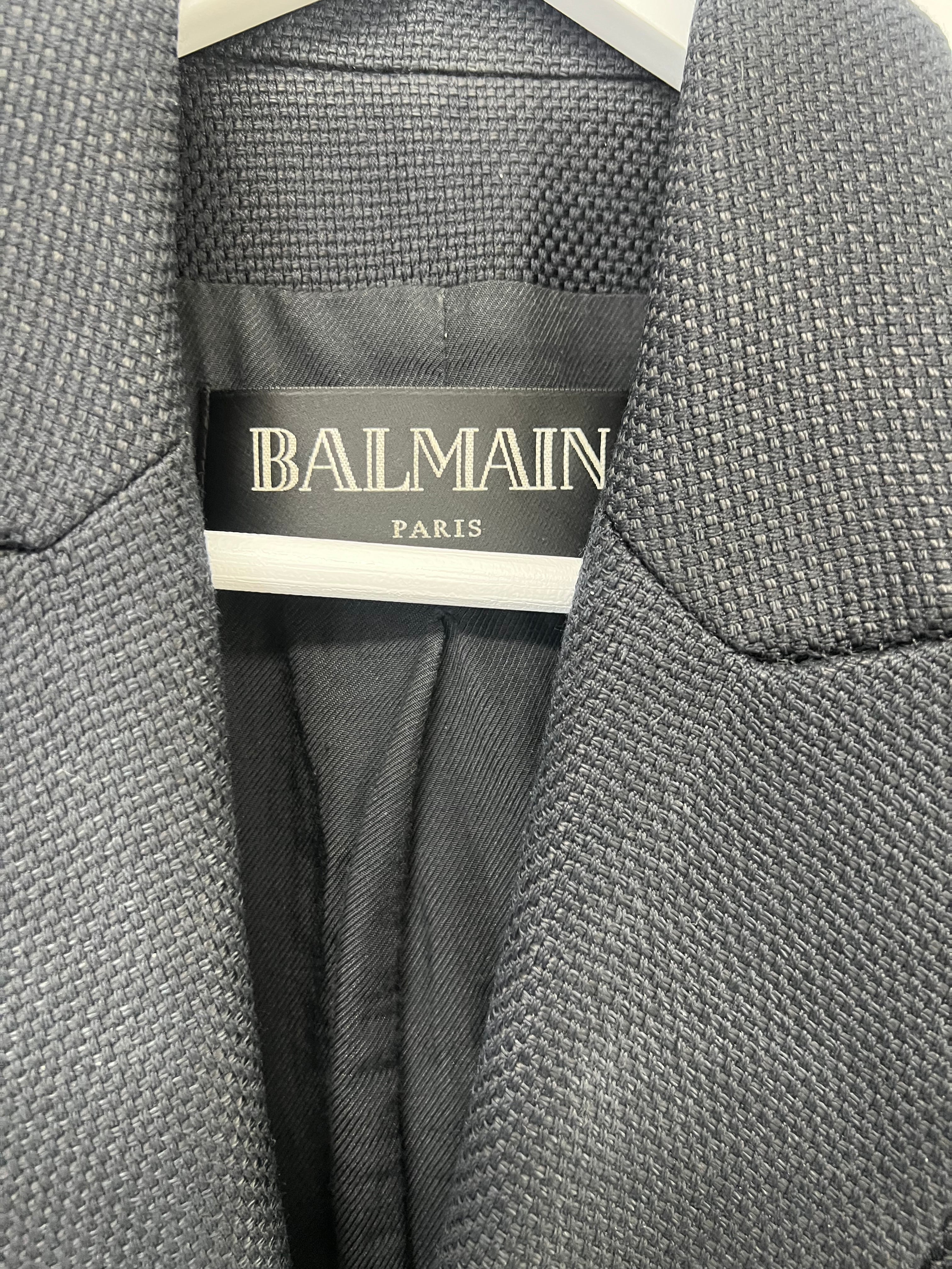 Balmain Blazer with Silver Buttons in Black Size 34 (6)