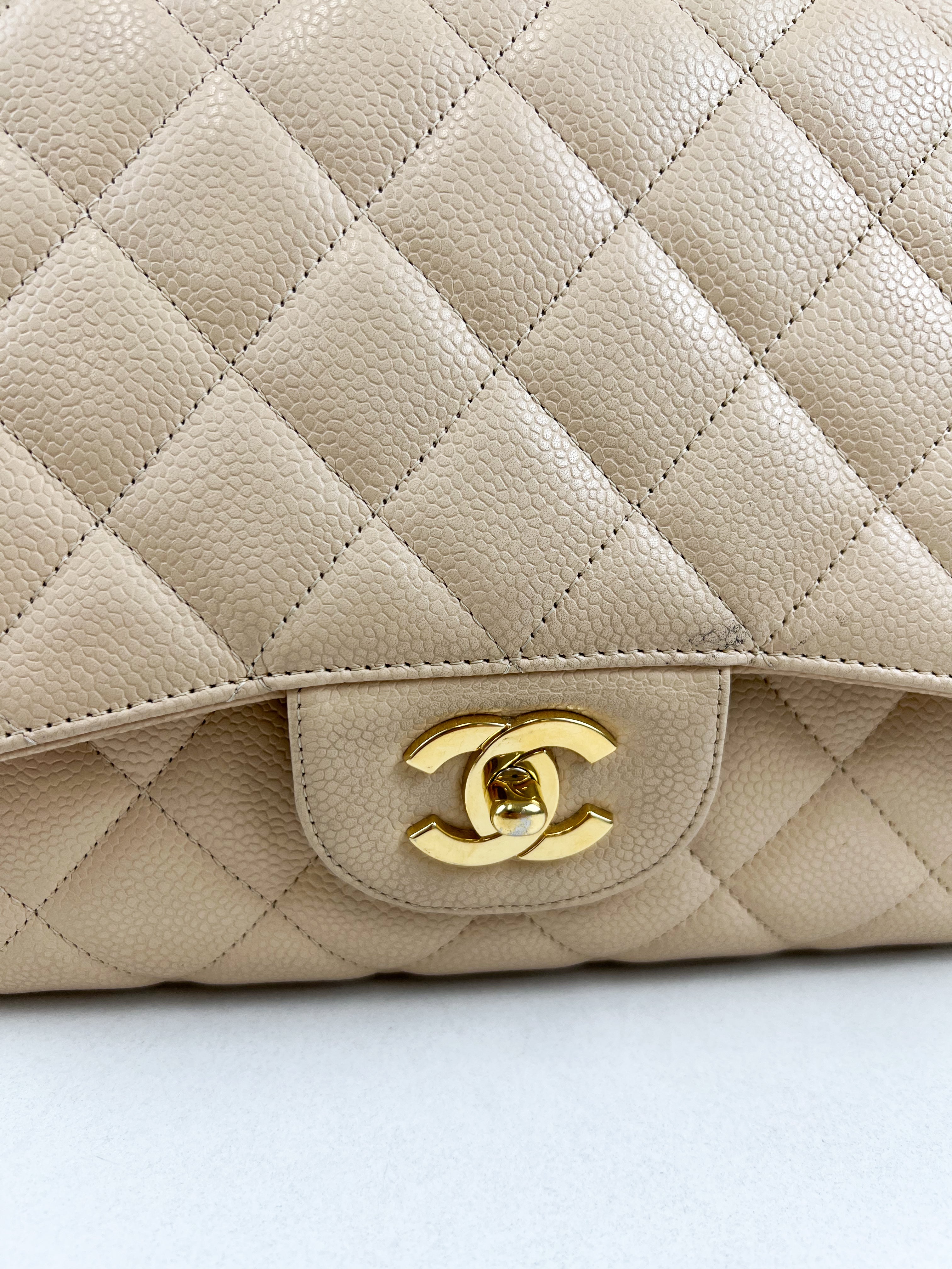 Chanel Jumbo Classic Single Flap Caviar Shoulder Bag
