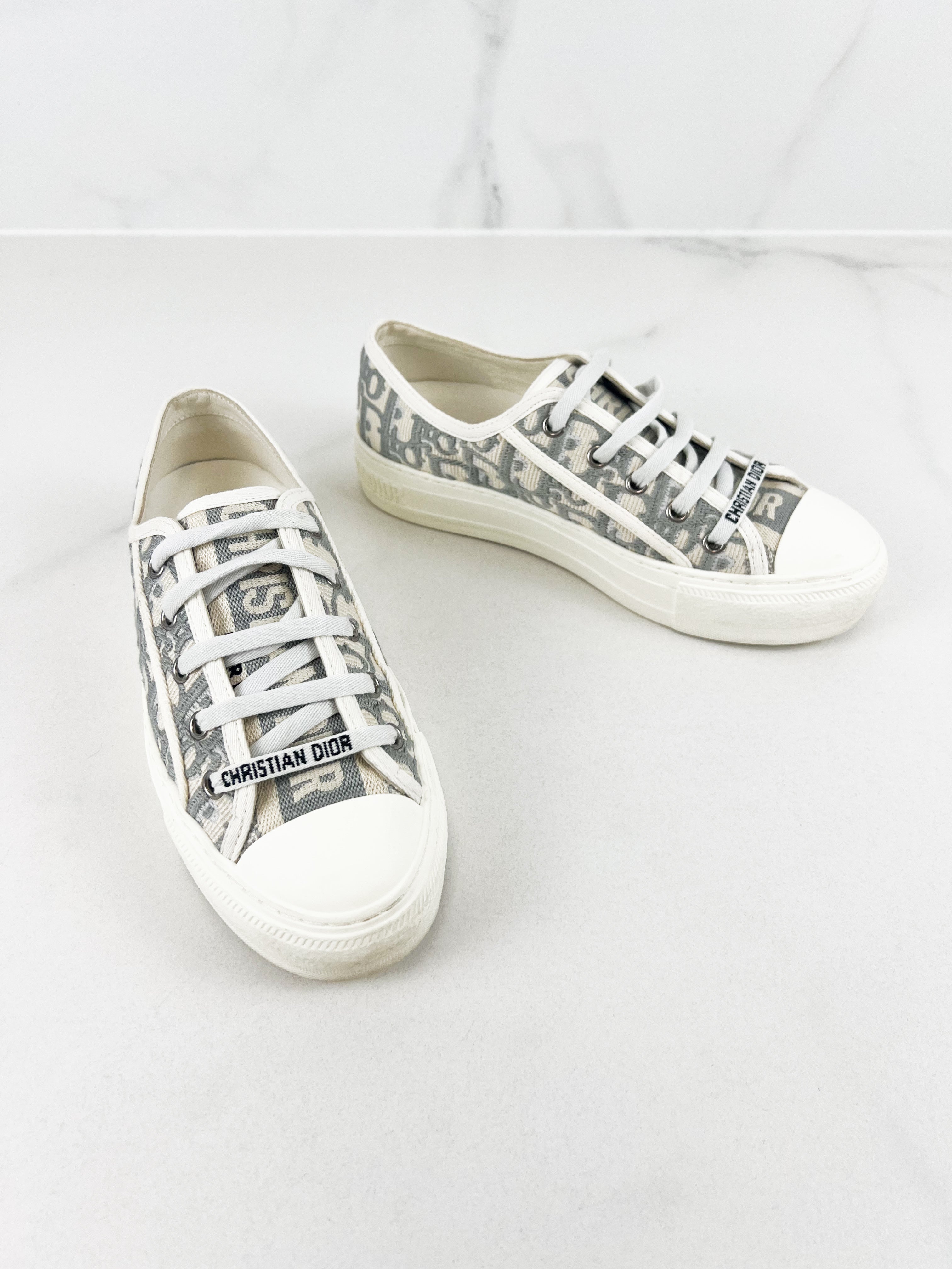 Christian Dior Walk'n'Dior Grey Oblique Sneaker Size 36