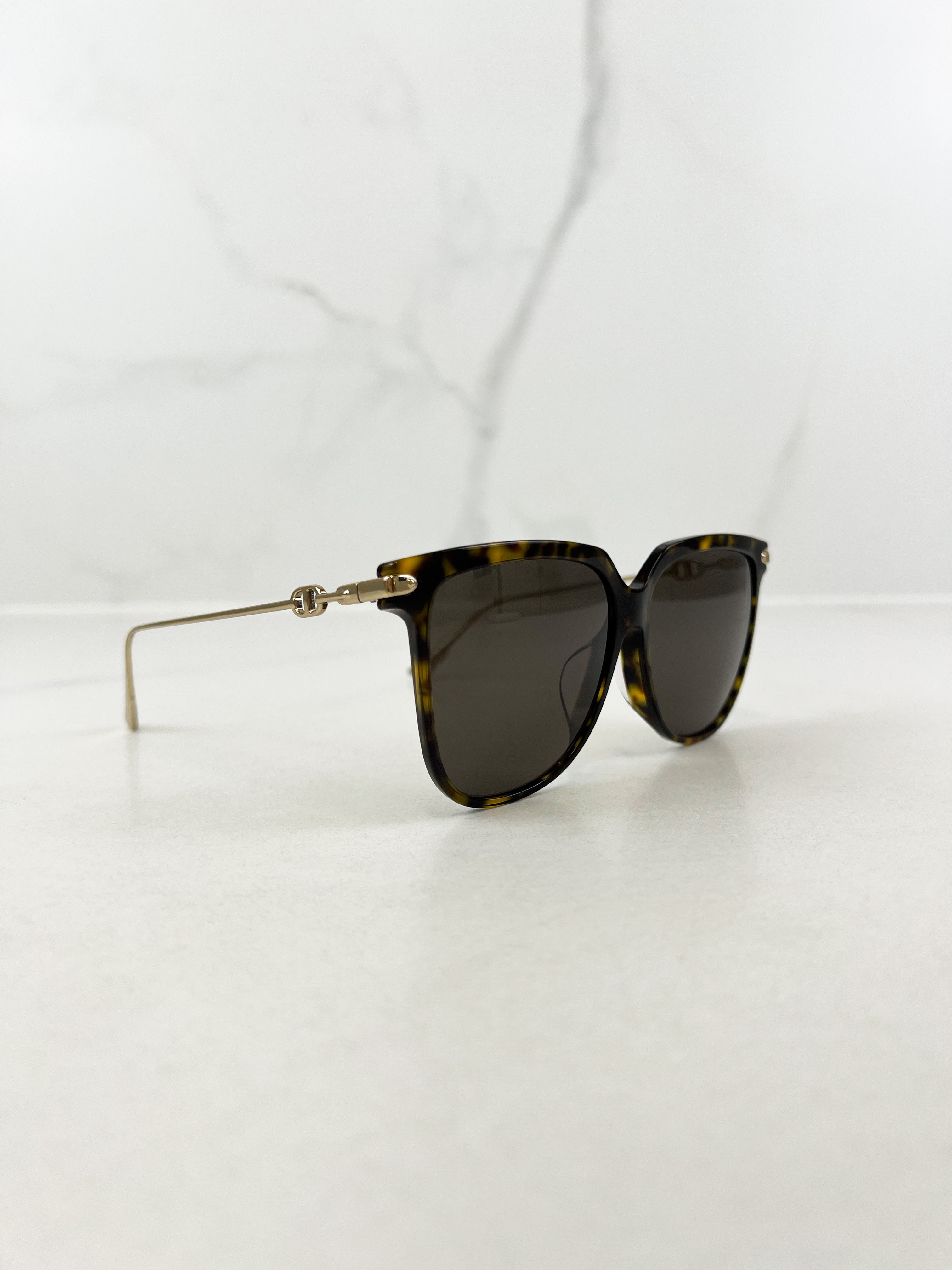 Christian Dior Logo Sonnenbrille Braun Sunglasses