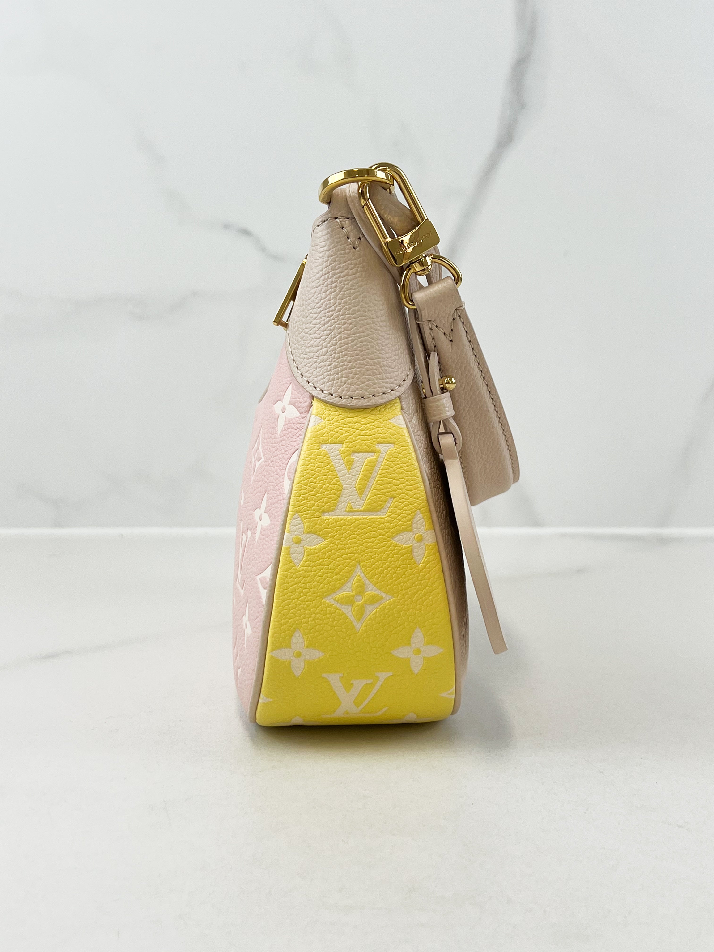 Louis Vuitton Bagatelle Rose Beige in Cowhide Leather with Gold Hardware