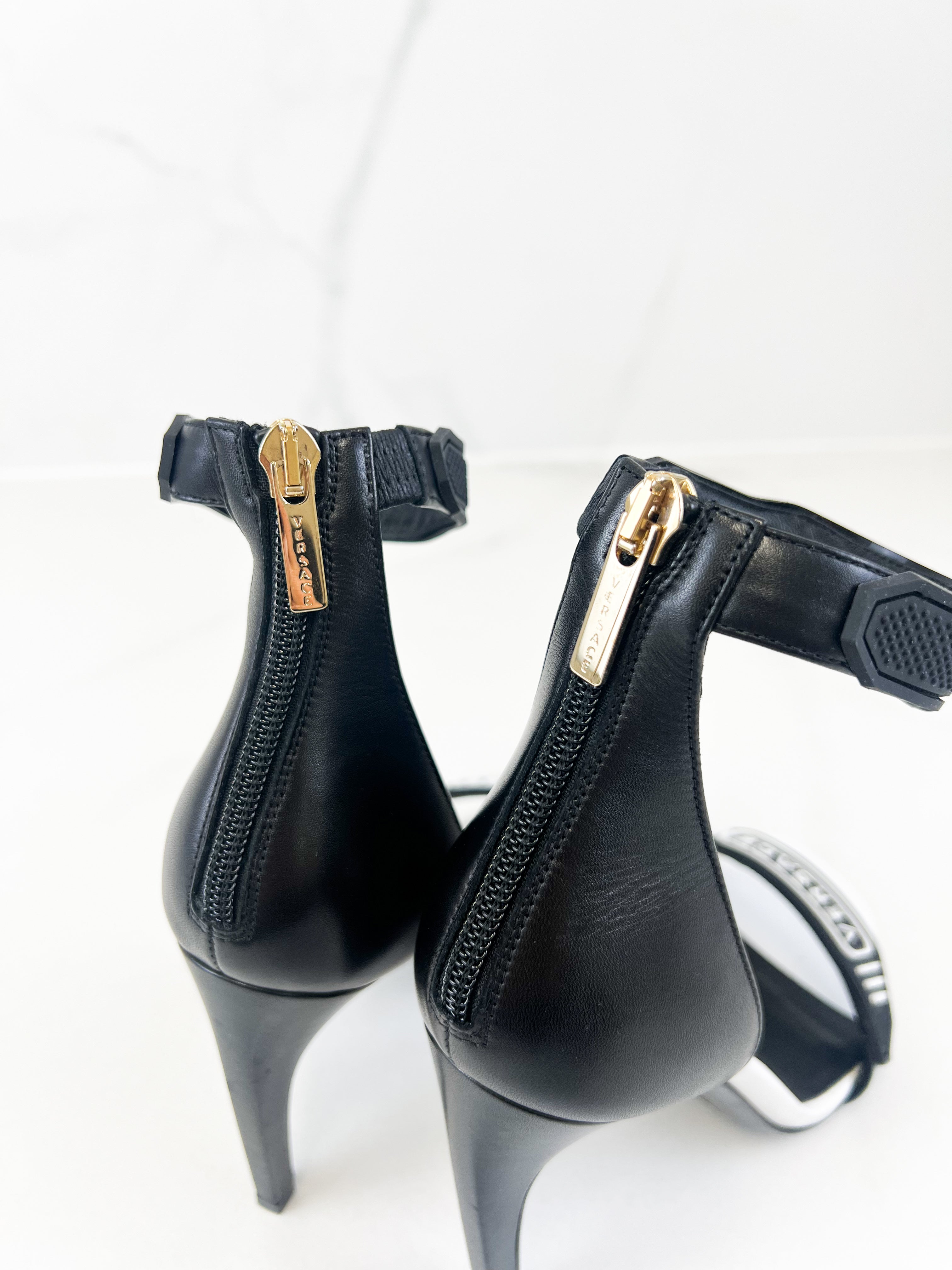 Versace Logo Strap Sandal Size 36