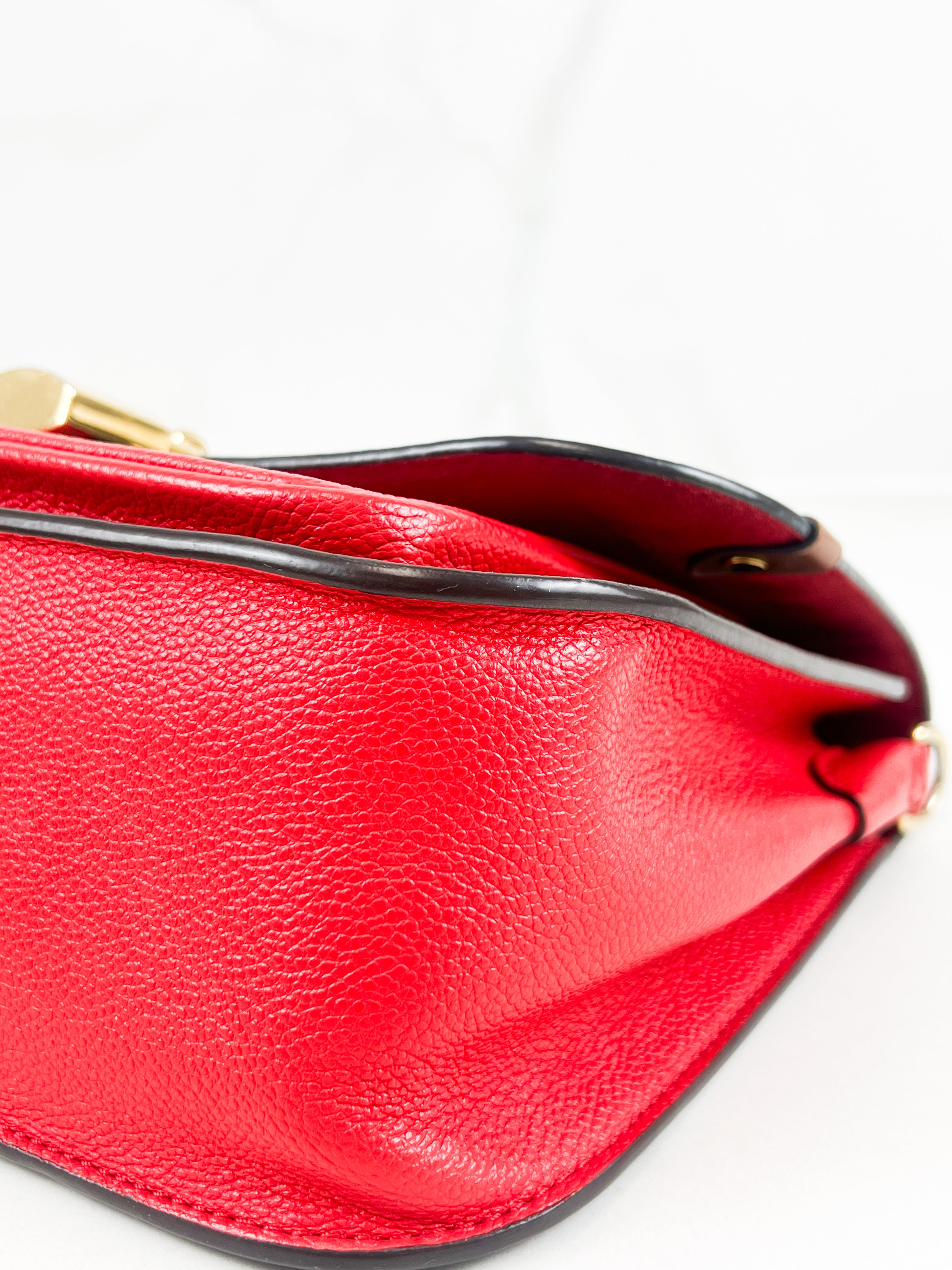 Louis Vuitton Vaugirard Monogram Bag in Coated Canvas/Red Leather