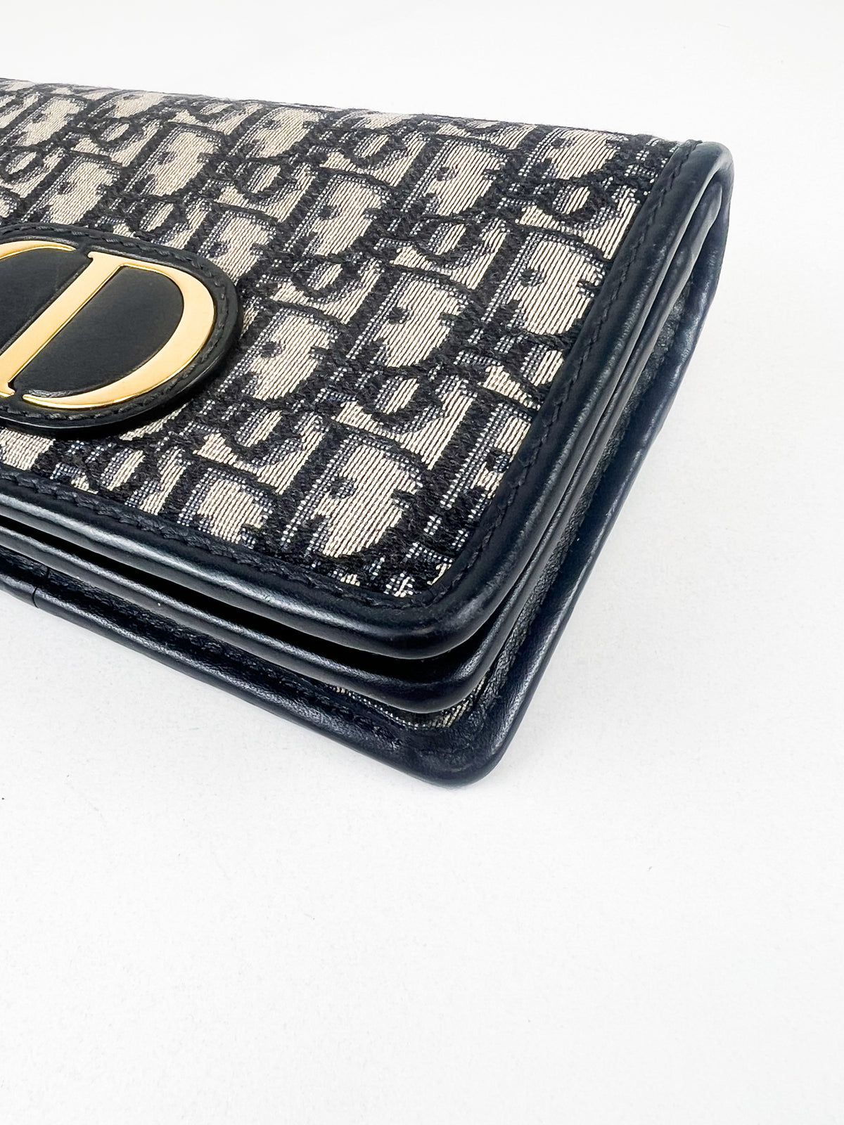 Christian Dior 2-in-1 30 Montaigne Pouch Blue Dior Oblique Jacquard