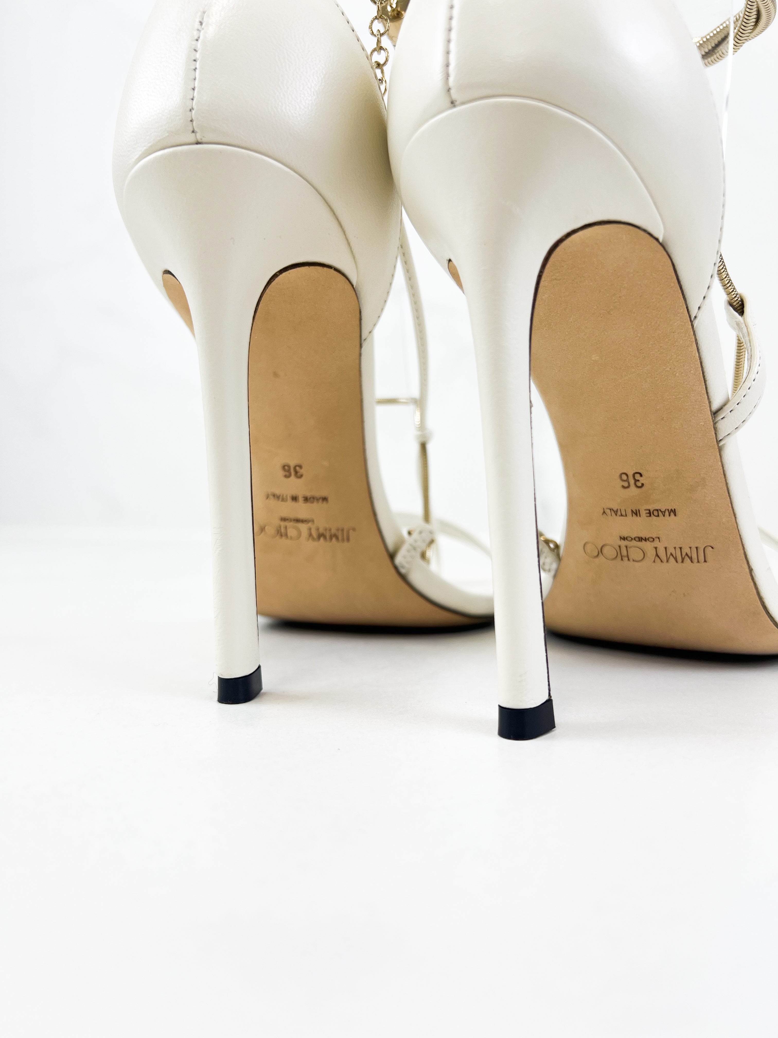 Jimmy Choo Chain 100 Sandals Size 36