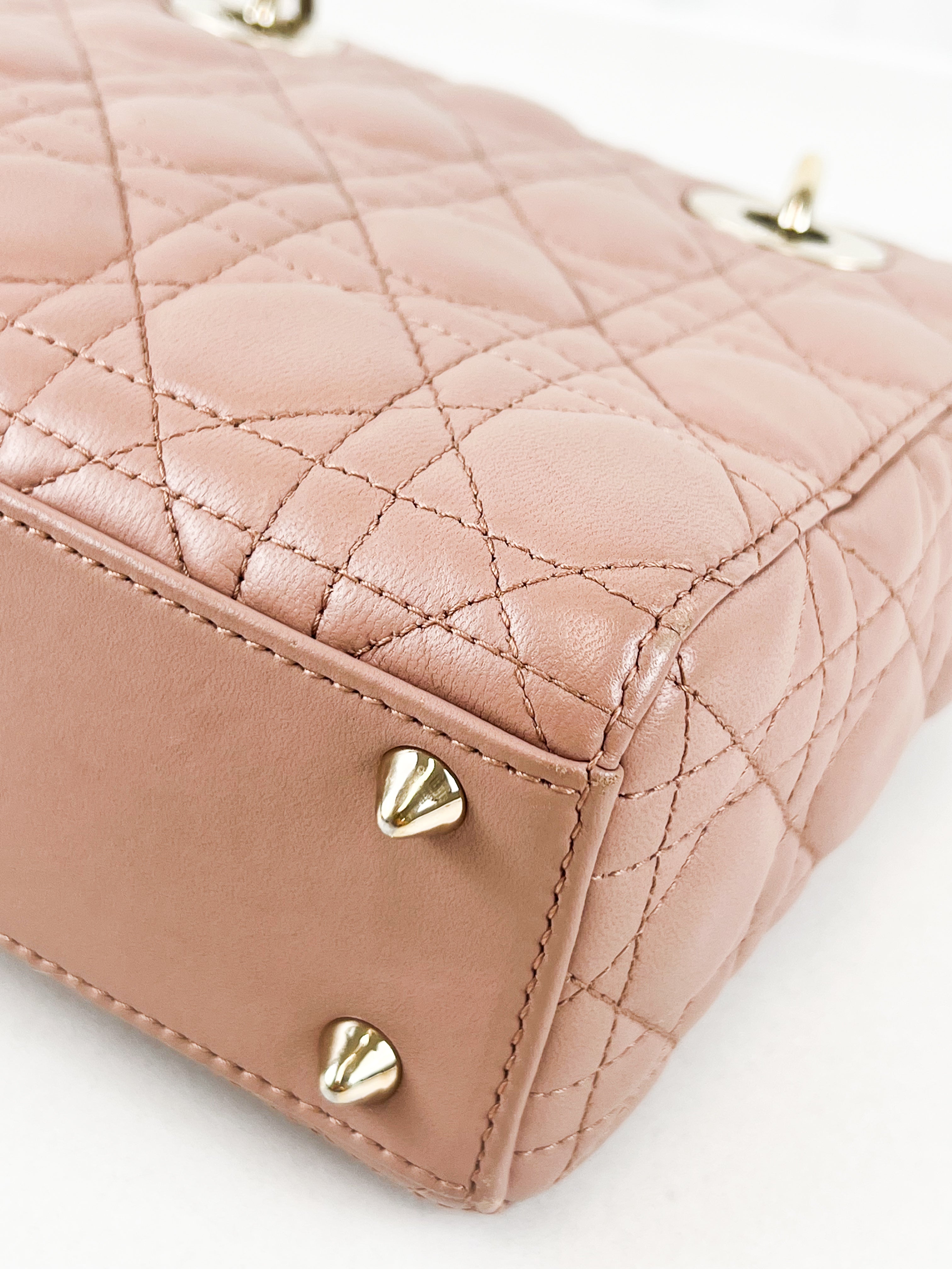 Christian Dior Small Lady Dior In Blush Cannage