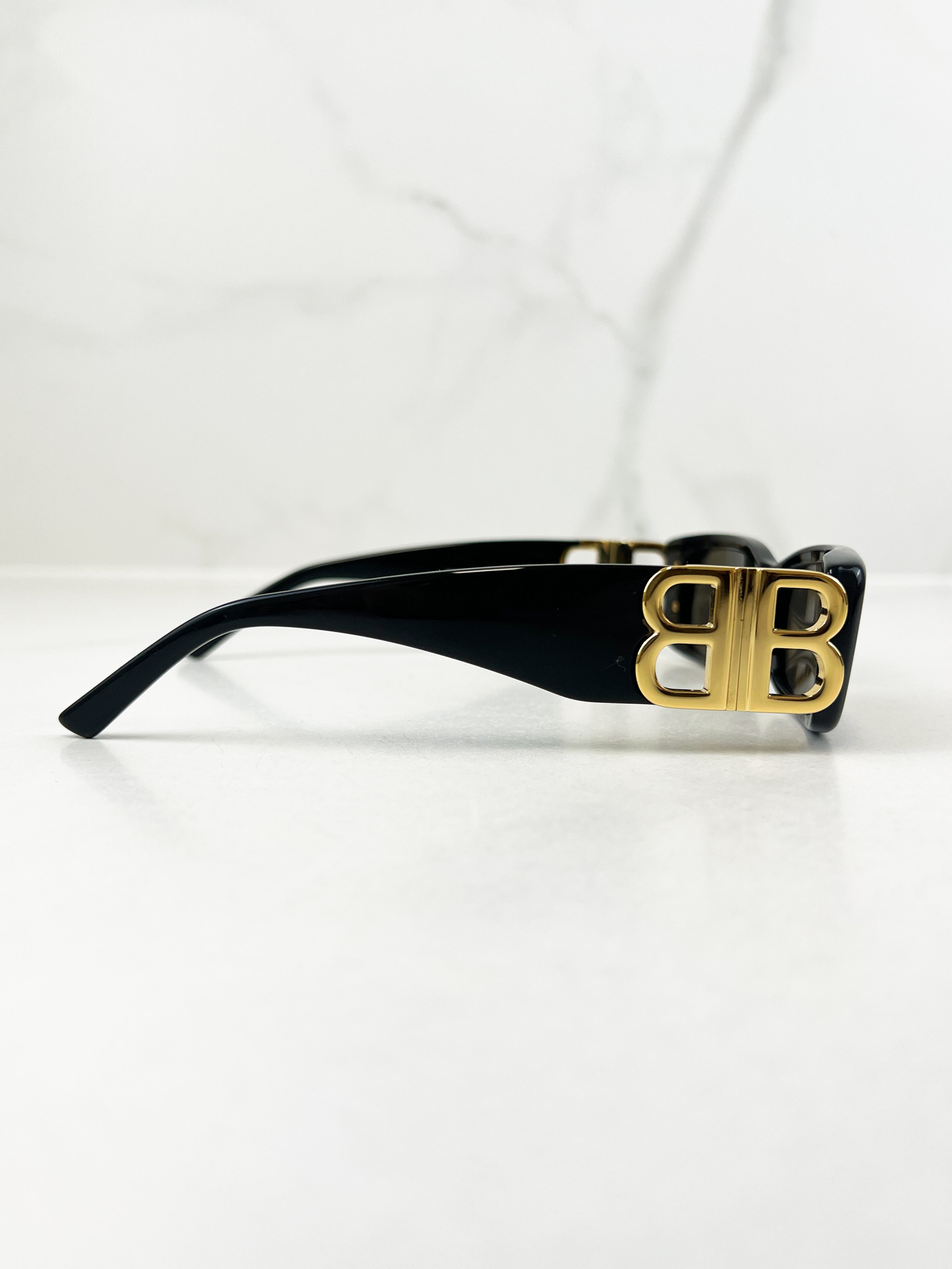Balenciaga Black Frame Logo Sunglasses