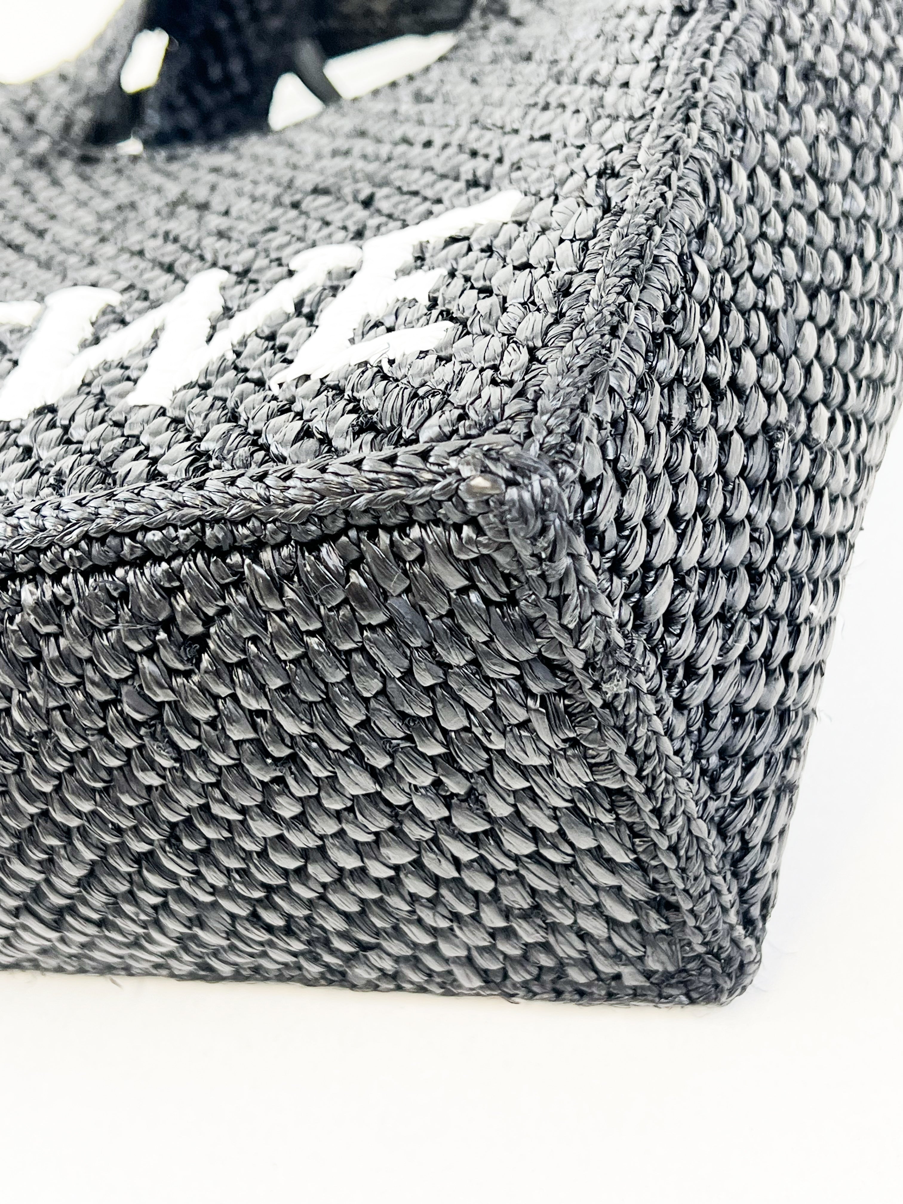 Loewe Mini Font Tote Raffia