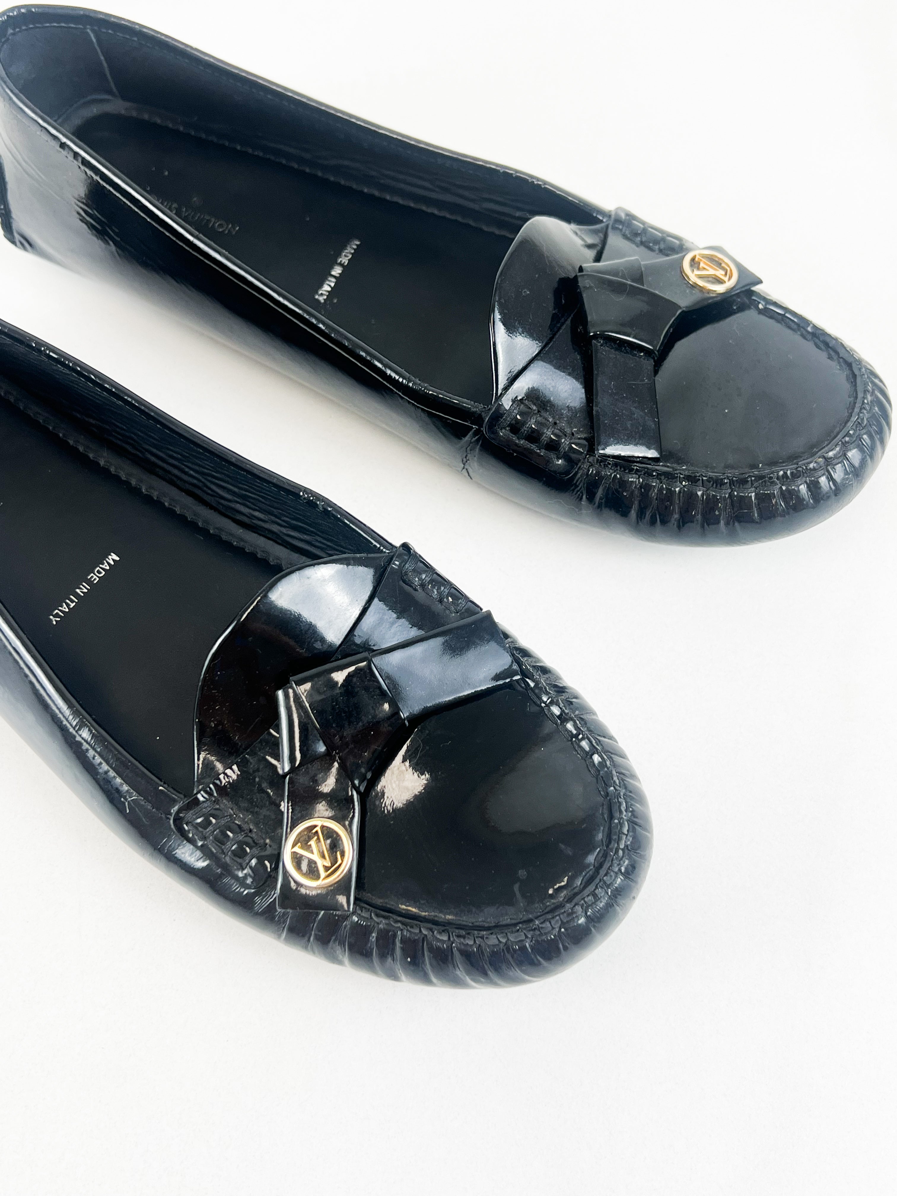 Louis Vuitton Patent Parklane Moccasin Size 38.5