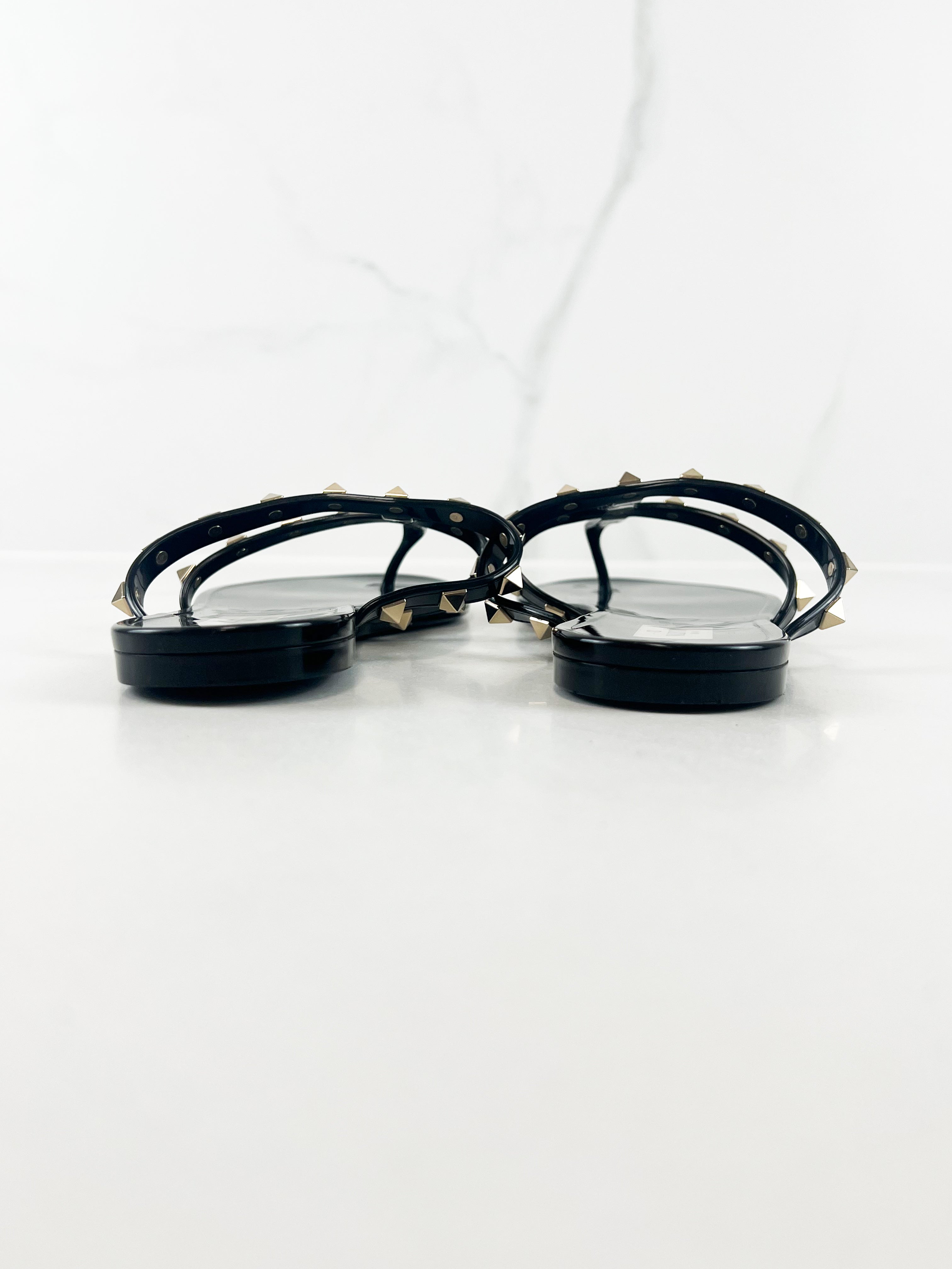 Valentino Jelly Rockstud Thong Sandals Size 41