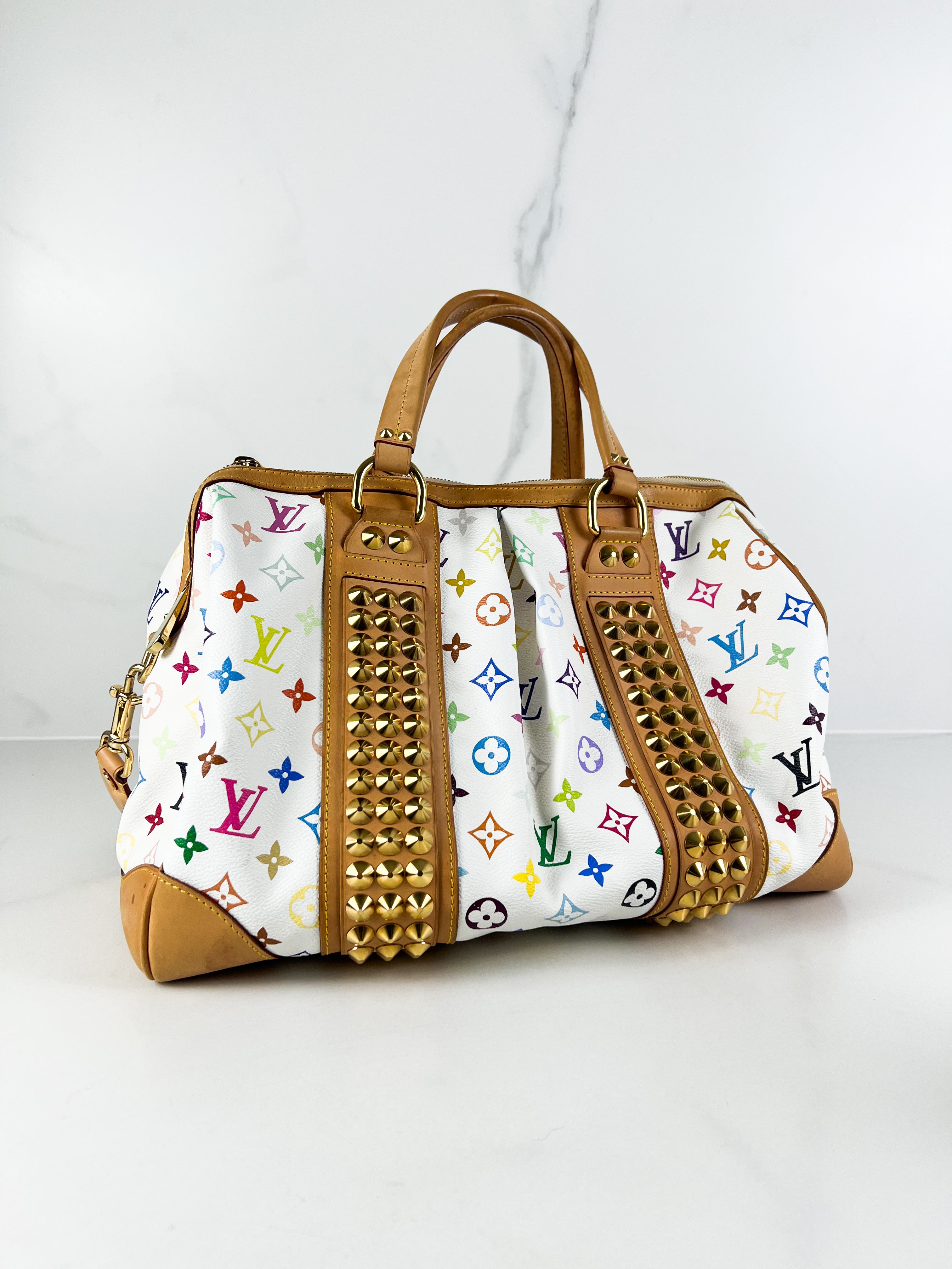 Louis Vuitton White Monogram Multicolour Courtney Bag