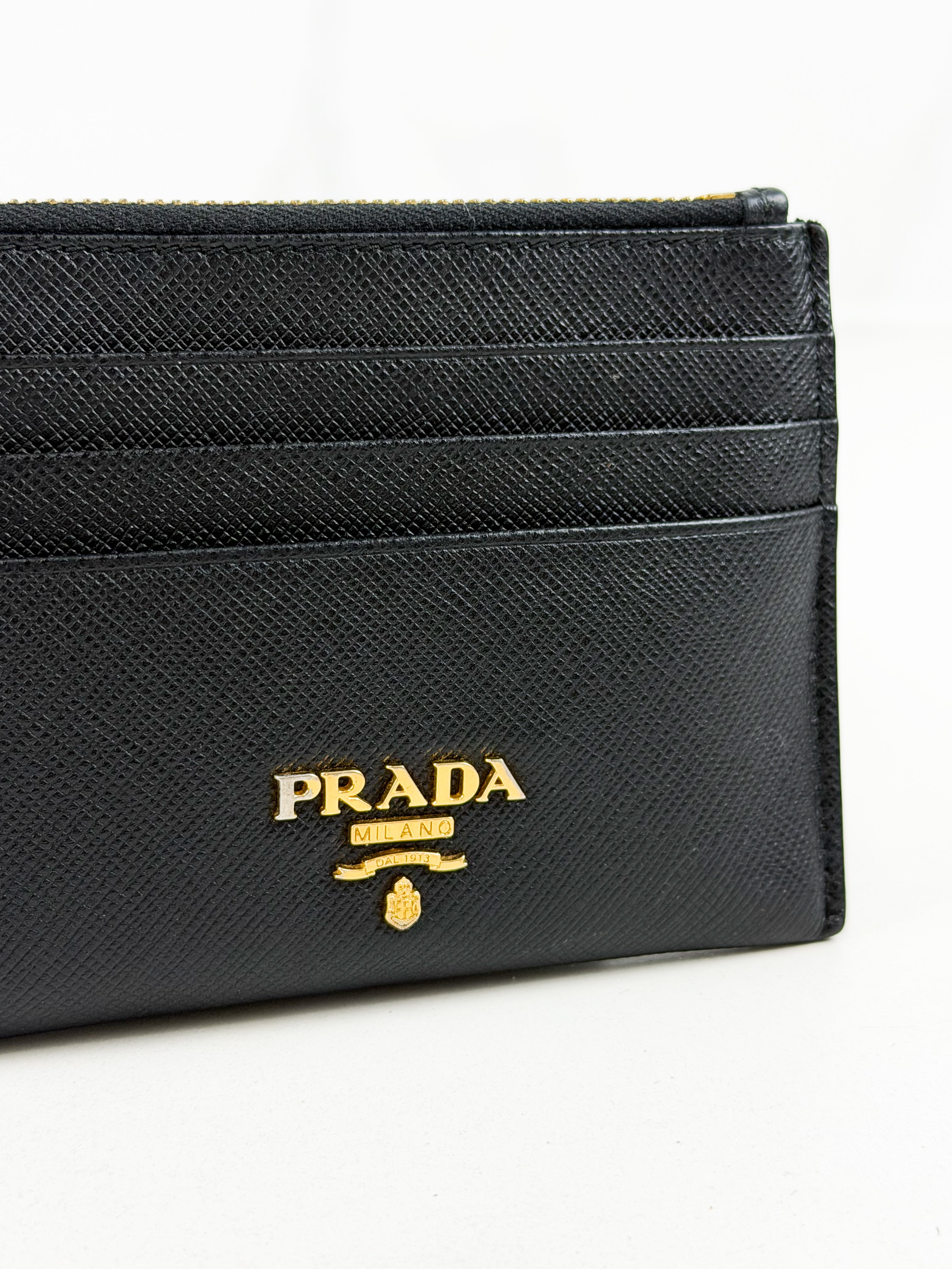 Prada Black Move Leather Card Wallet