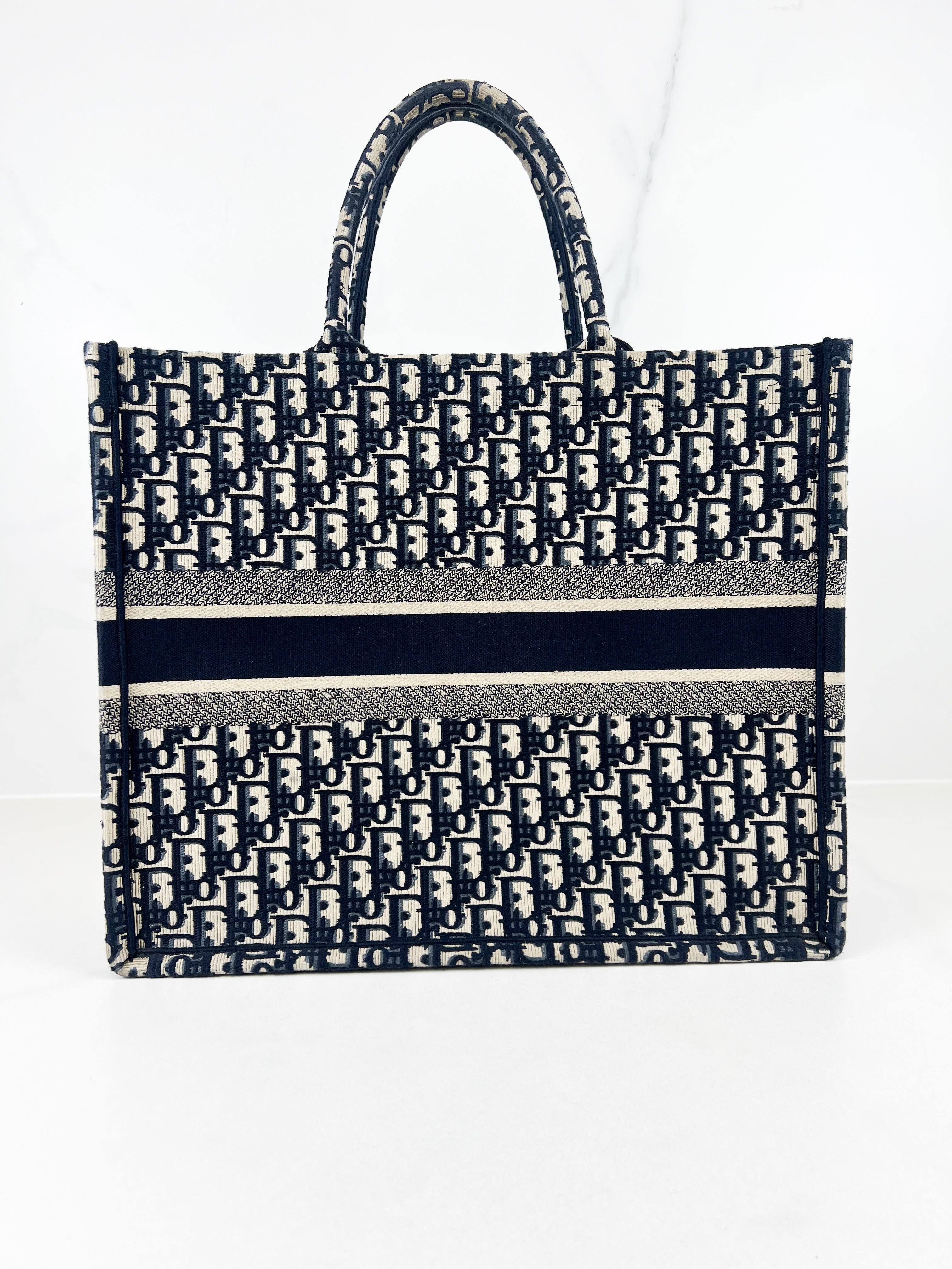 Christian Dior Large Blue Oblique Book Tote