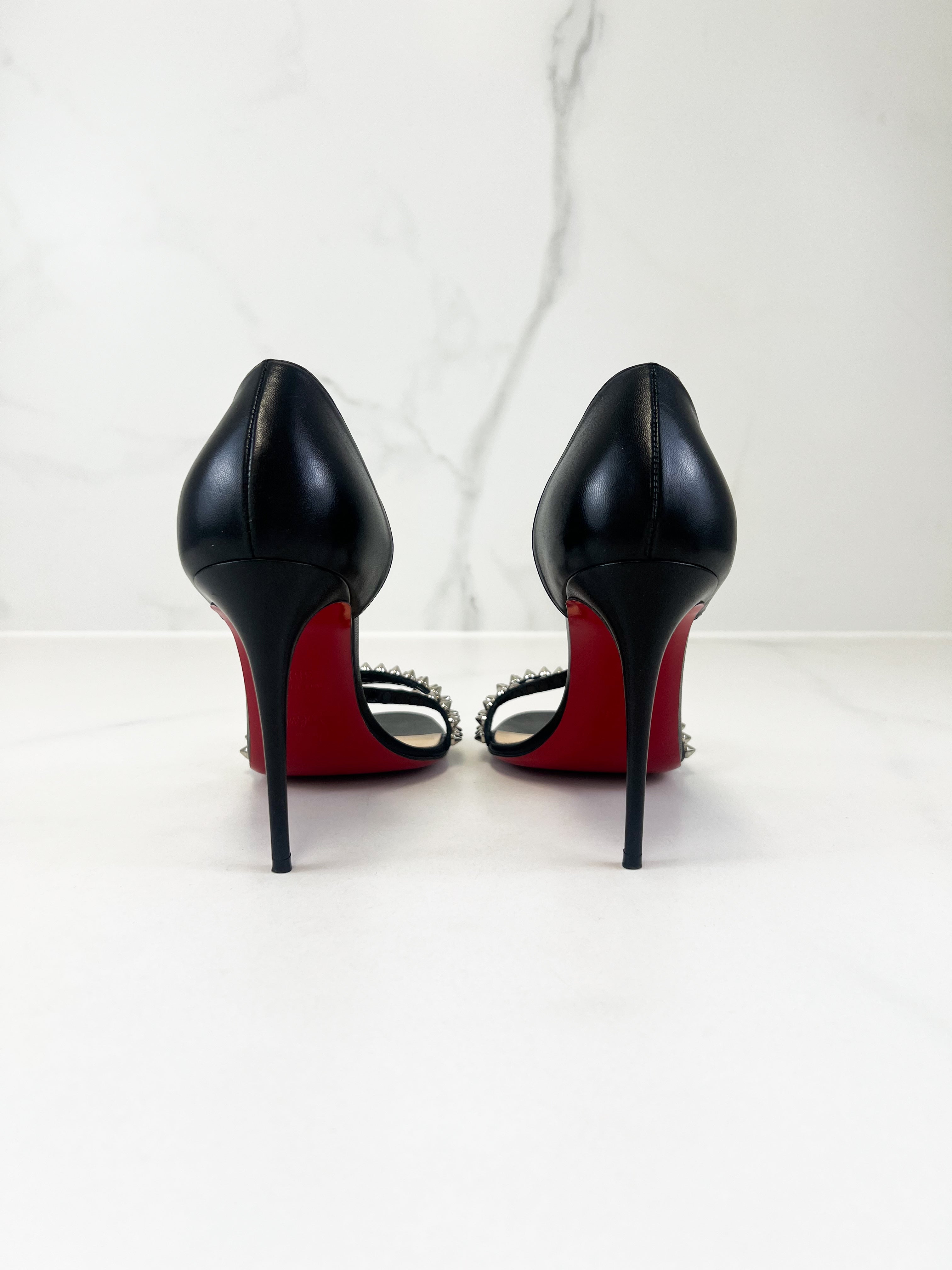 Christian Louboutin So Spike 100 Black Size 38.5