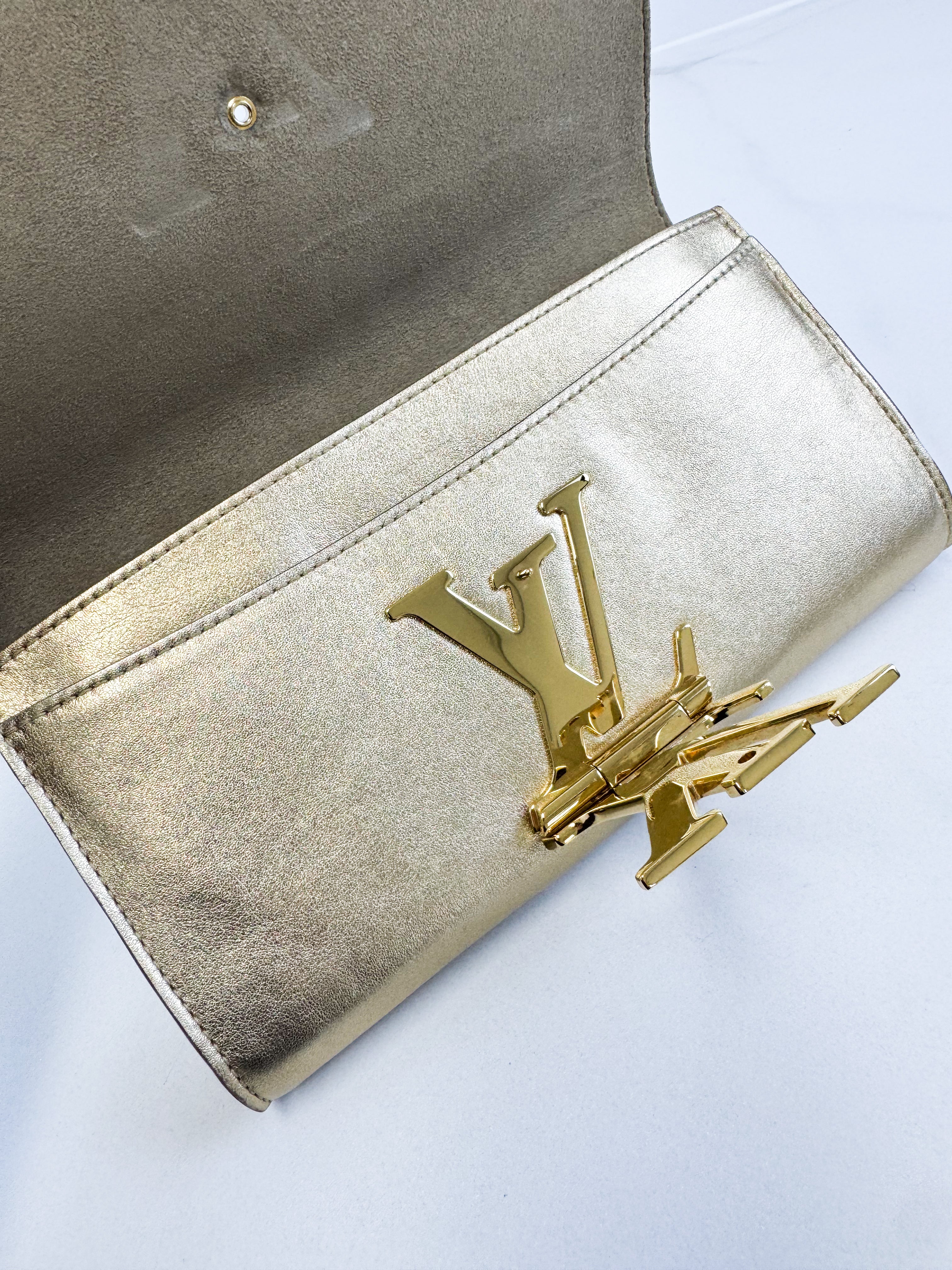 Louis Vuitton Gold St Louise Clutch