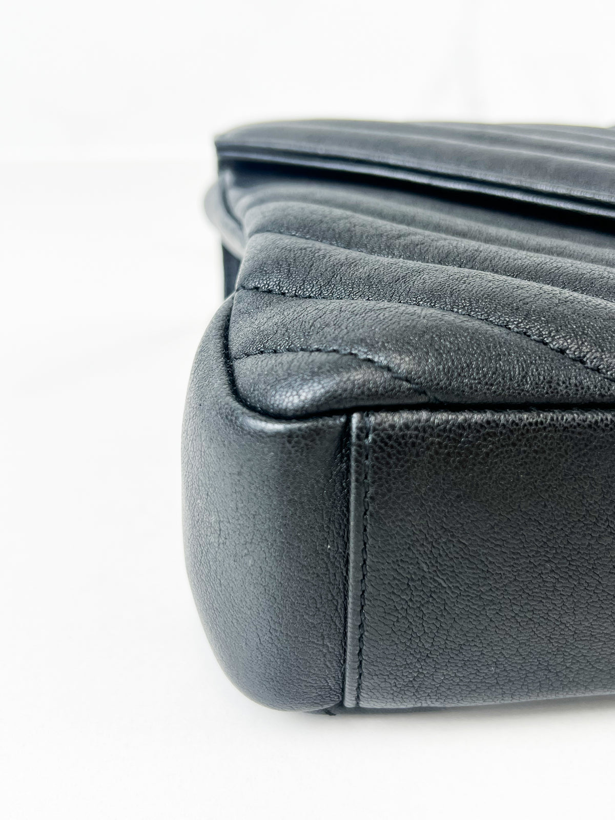 Saint Laurent Black College Bag with GHW