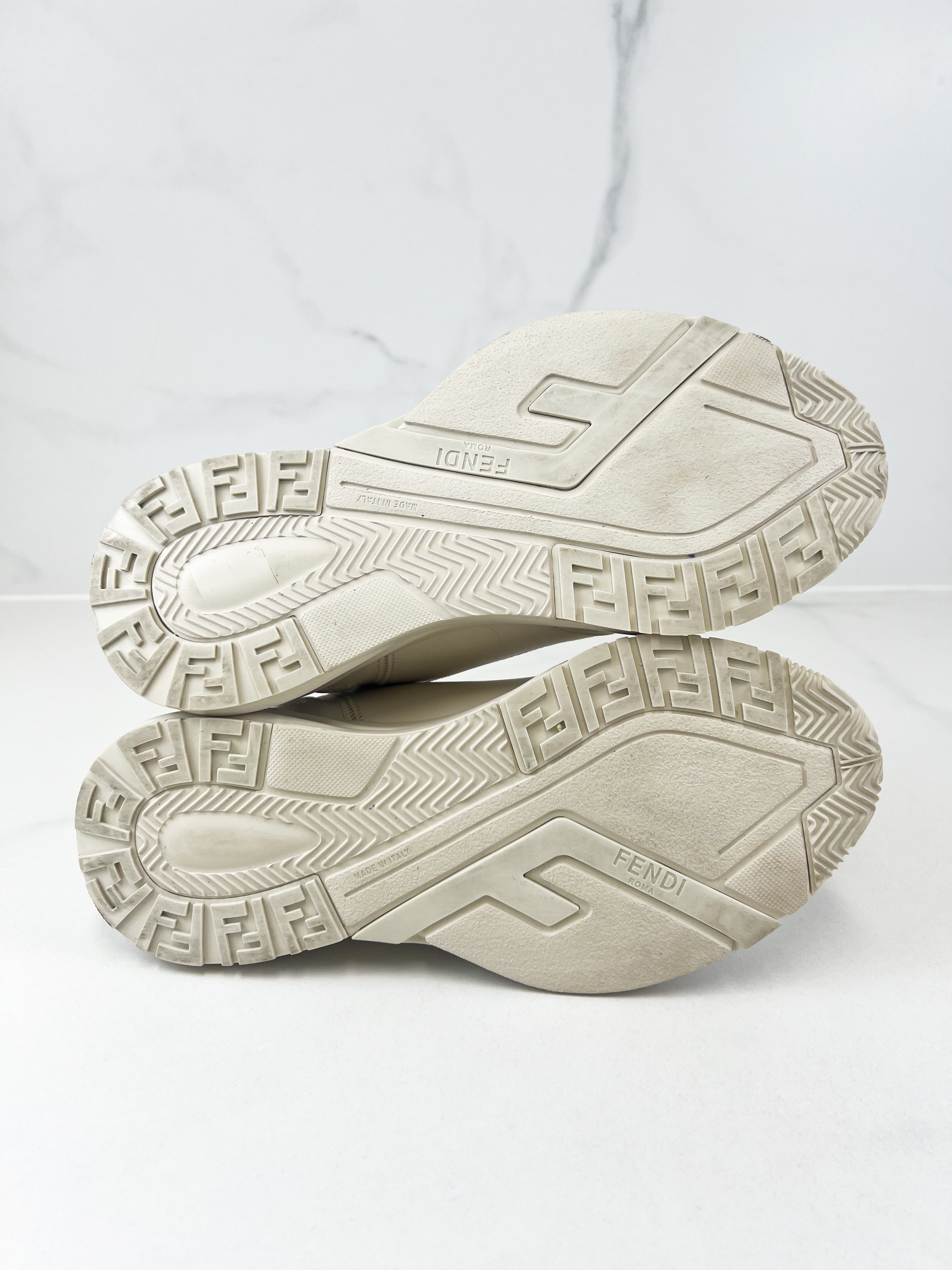 Fendi White Flow Sneaker Size 40