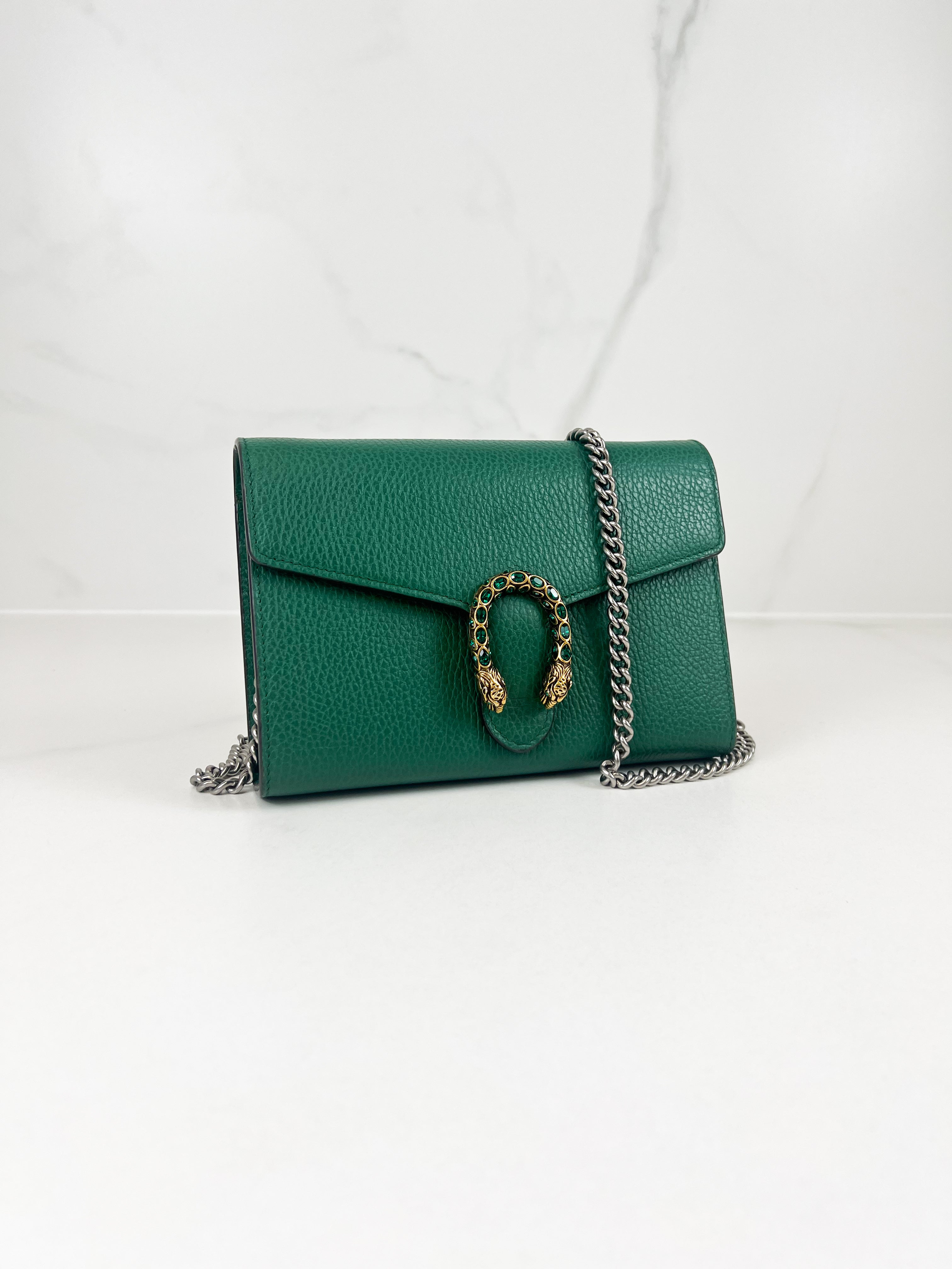Gucci Green Dionysus Chain Wallet