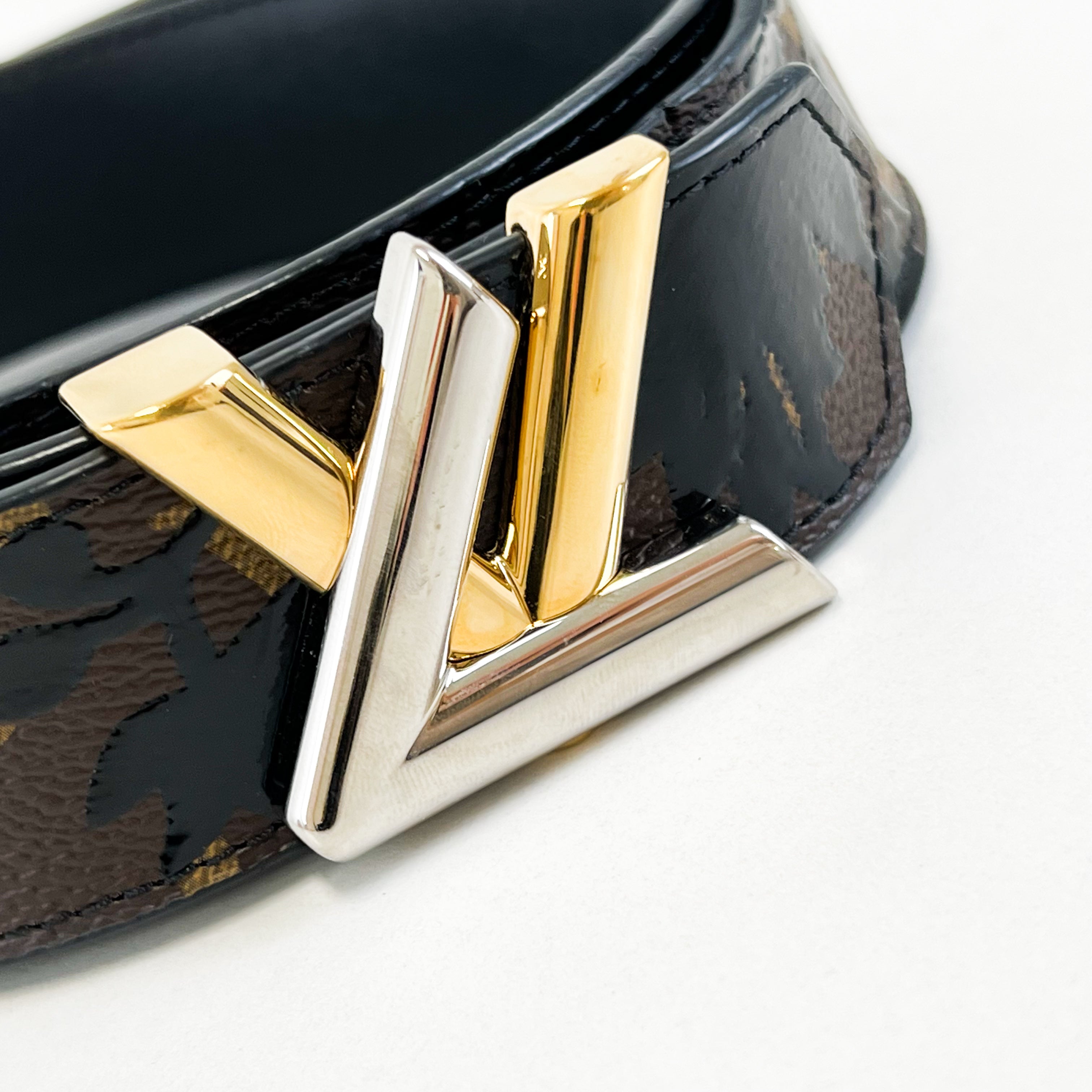 Louis Vuitton 35mm Palms Twist Belt Size 85