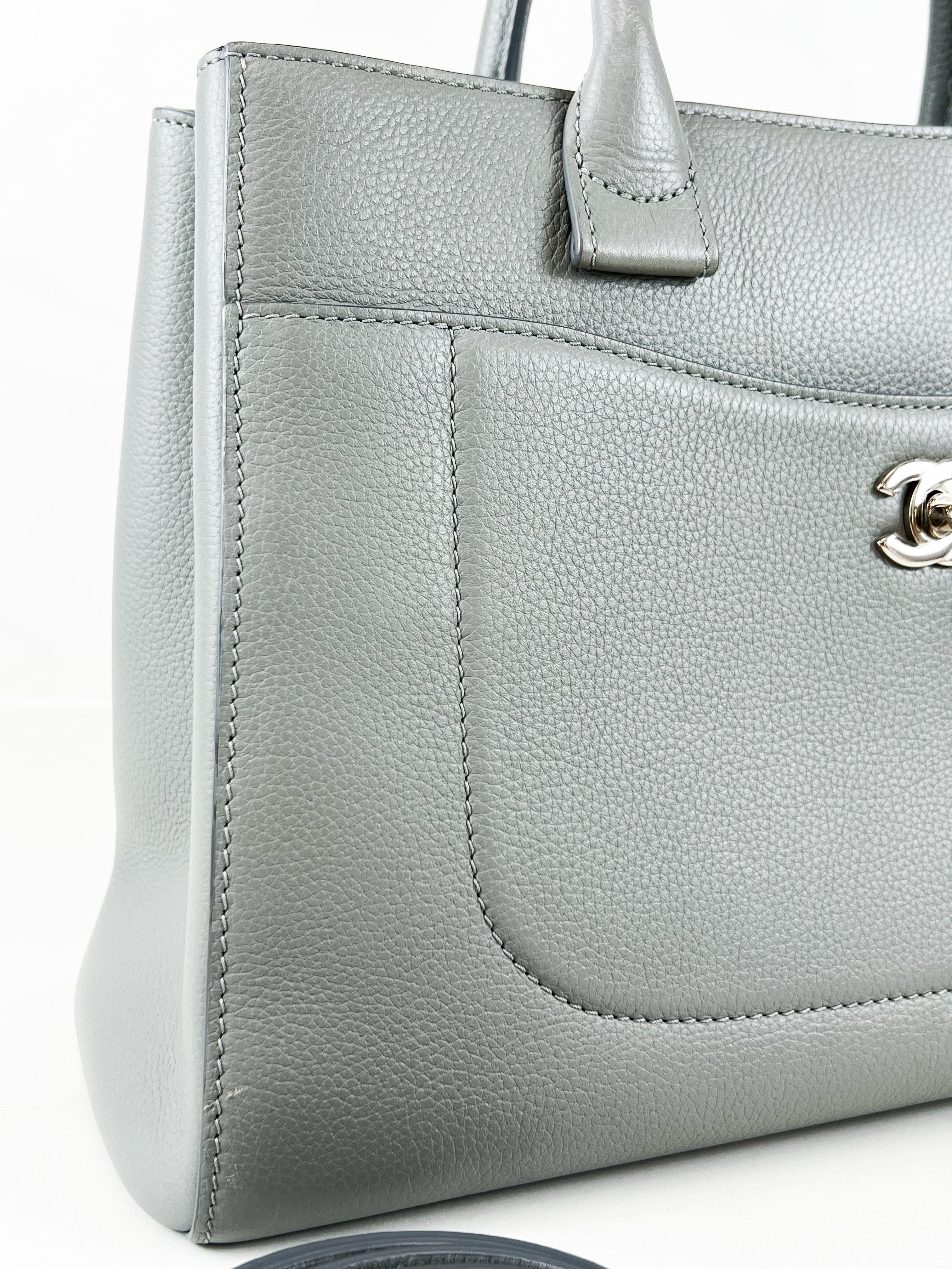 Chanel Neo Executive Tote in Grey Grained Calsfskin