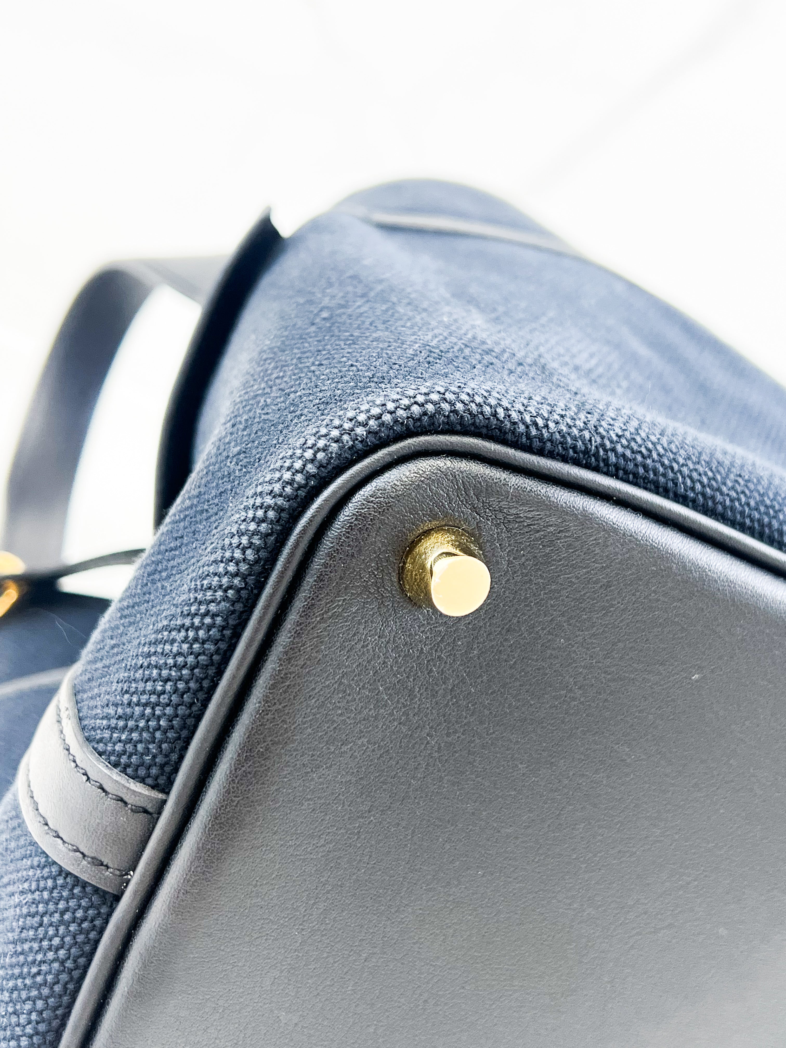 Hermes Picotin Lock 18 Pockets Bag in Black Canvas and Swift Leather