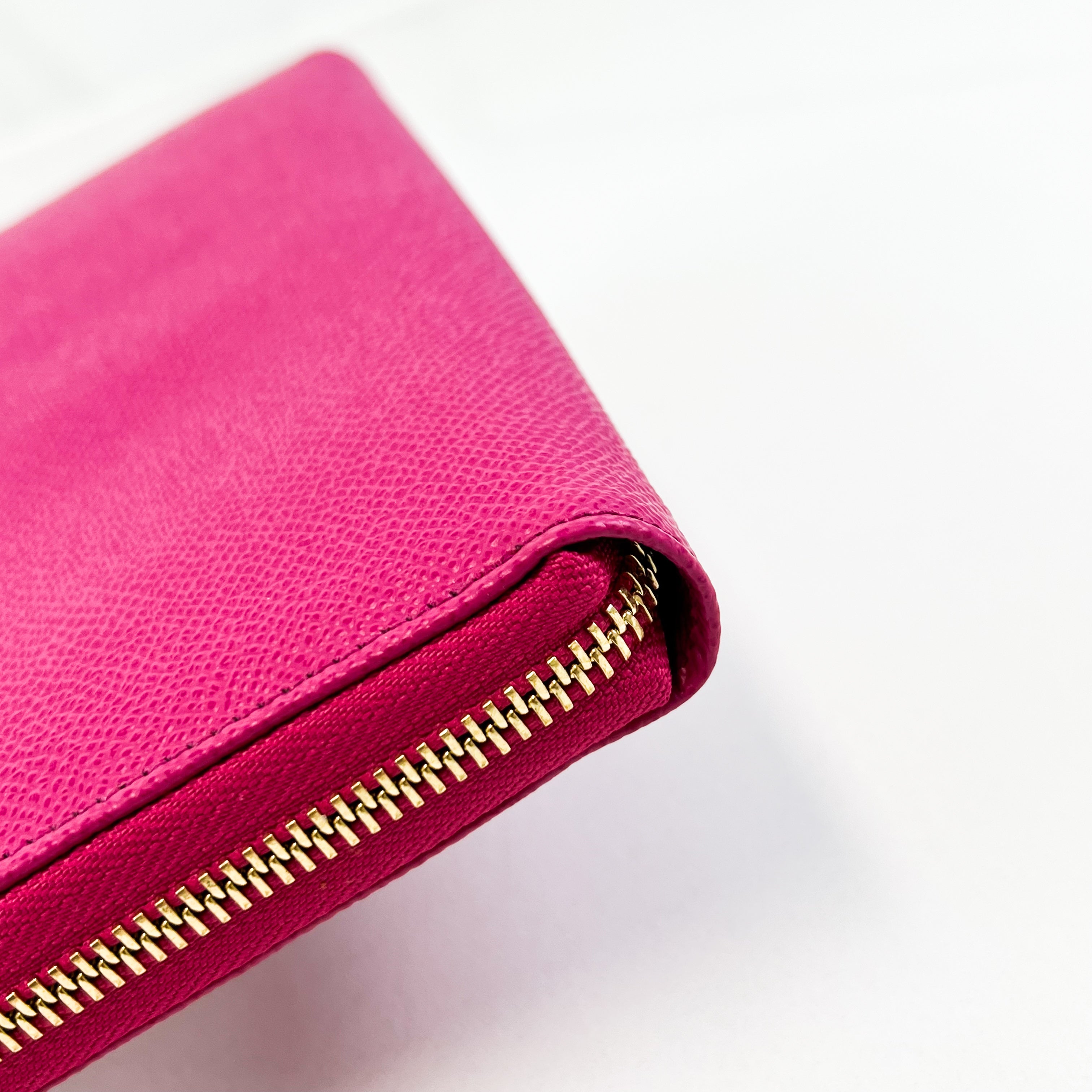 Dolce & Gabbana Leather Pink Zip Around Wallet