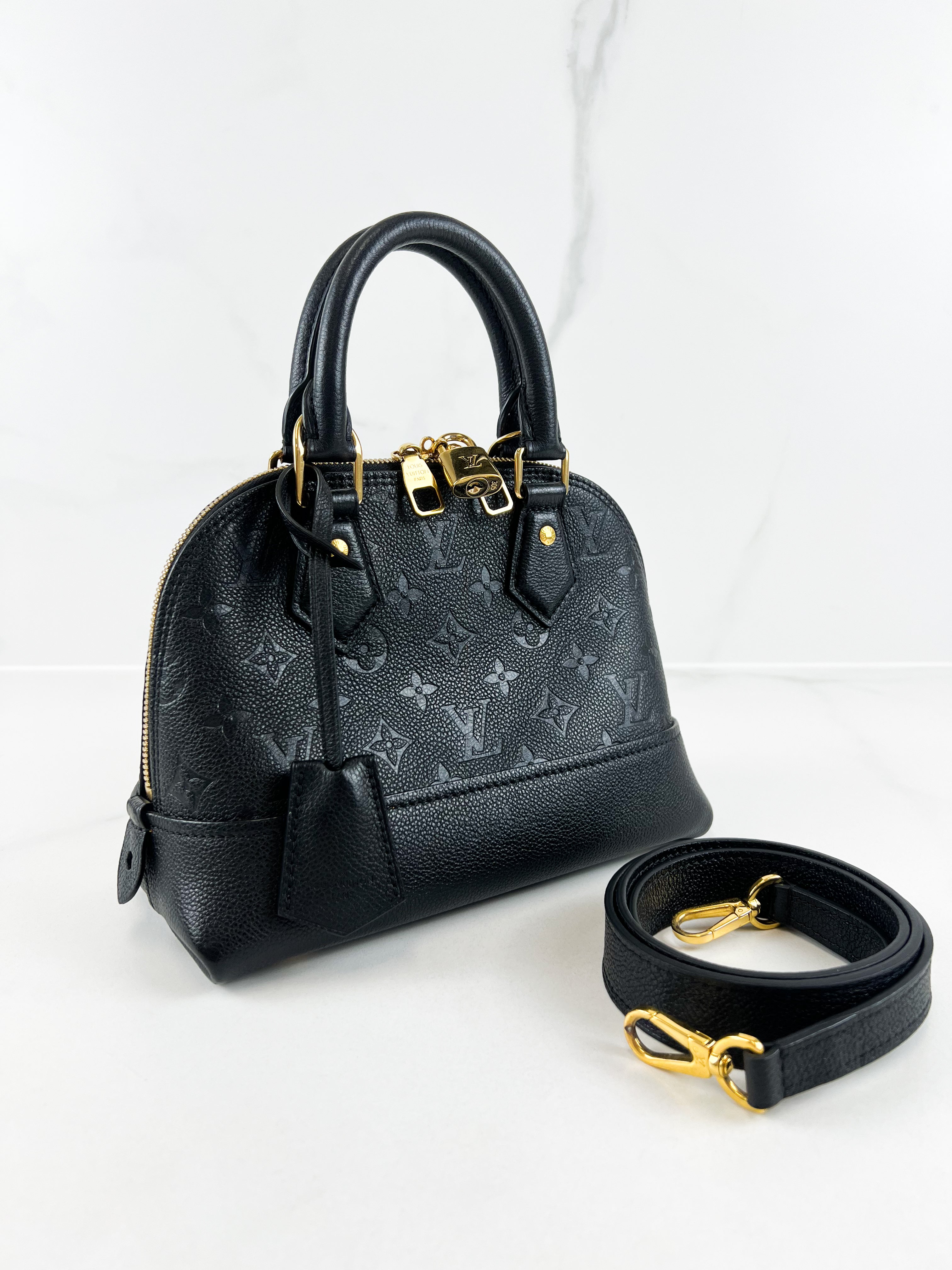 Louis Vuitton Black Alma BB Empreinte Leather