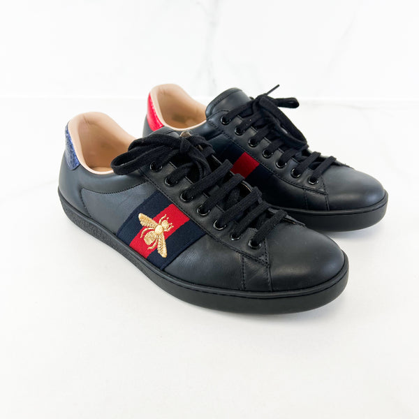 Gucci Black Ace Bee Sneaker Size 7