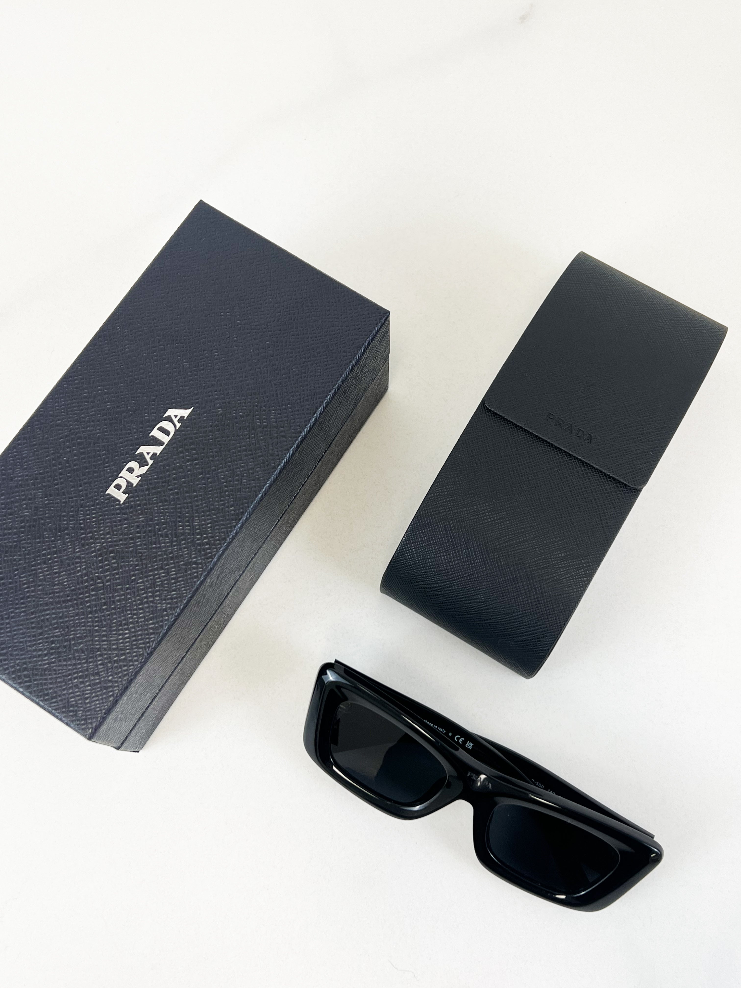 Prada Logo Arm Sunglasses Cat Eye