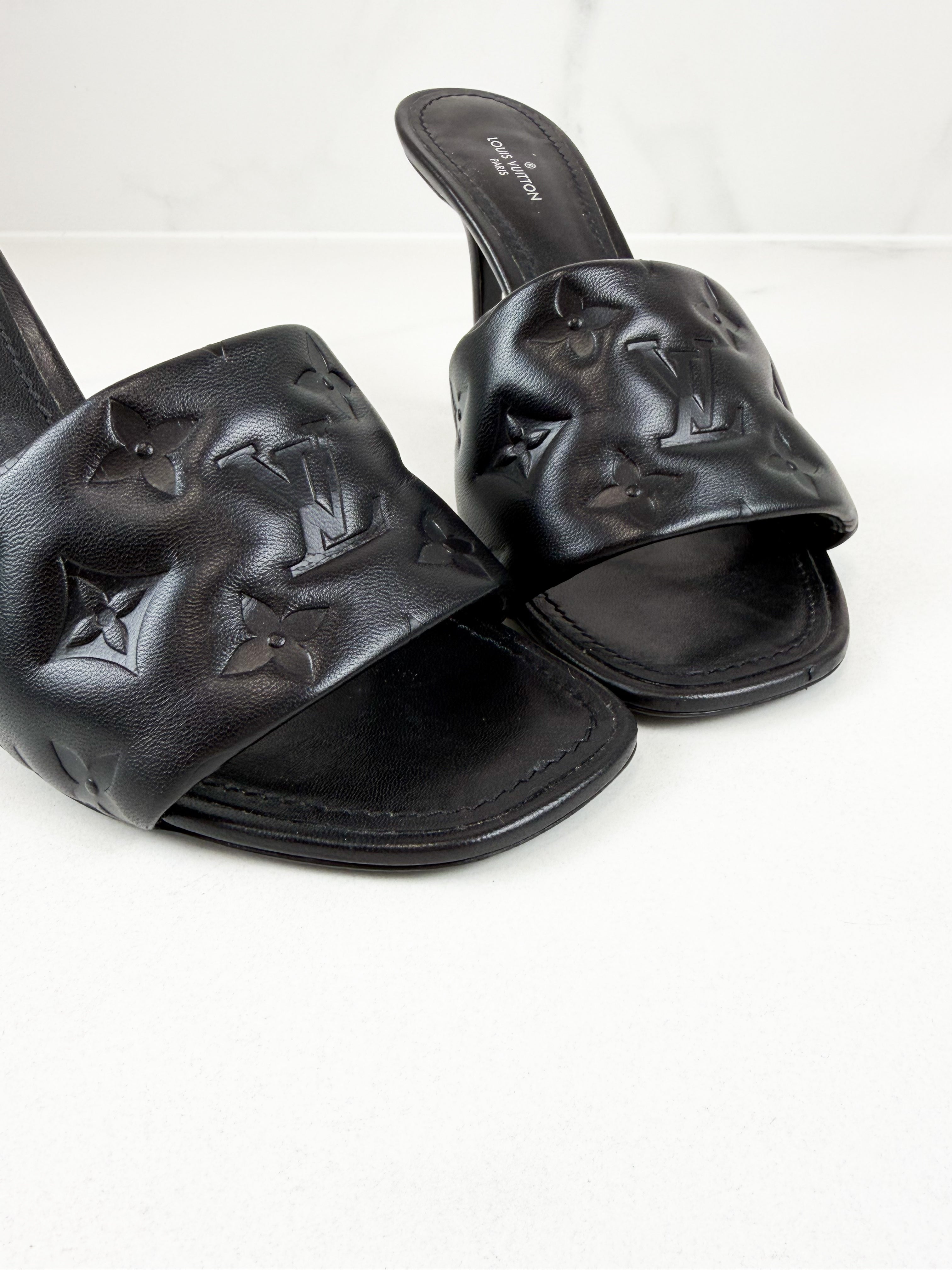 Louis Vuitton Black Neo Revival Mule Size 38