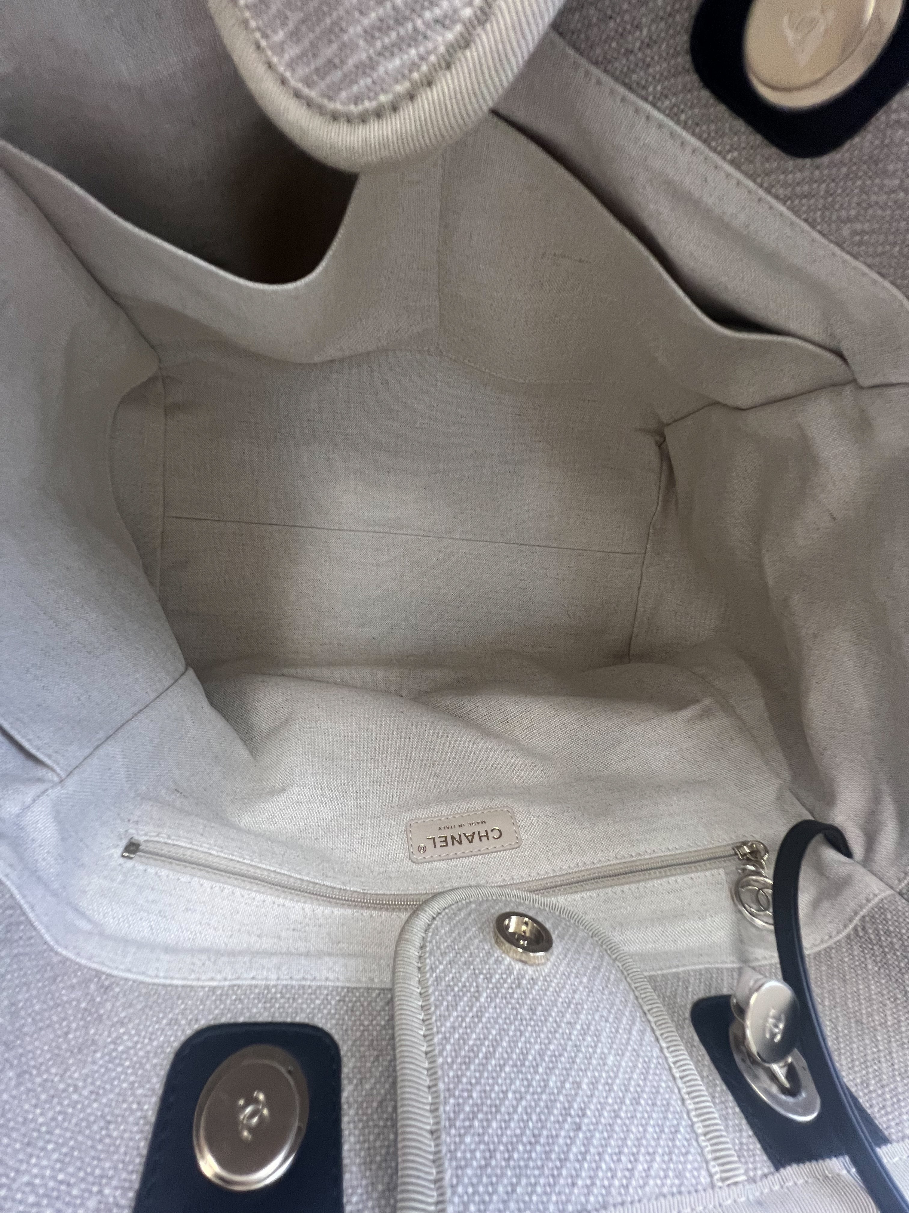 Chanel Taupe Canvas Deavuille