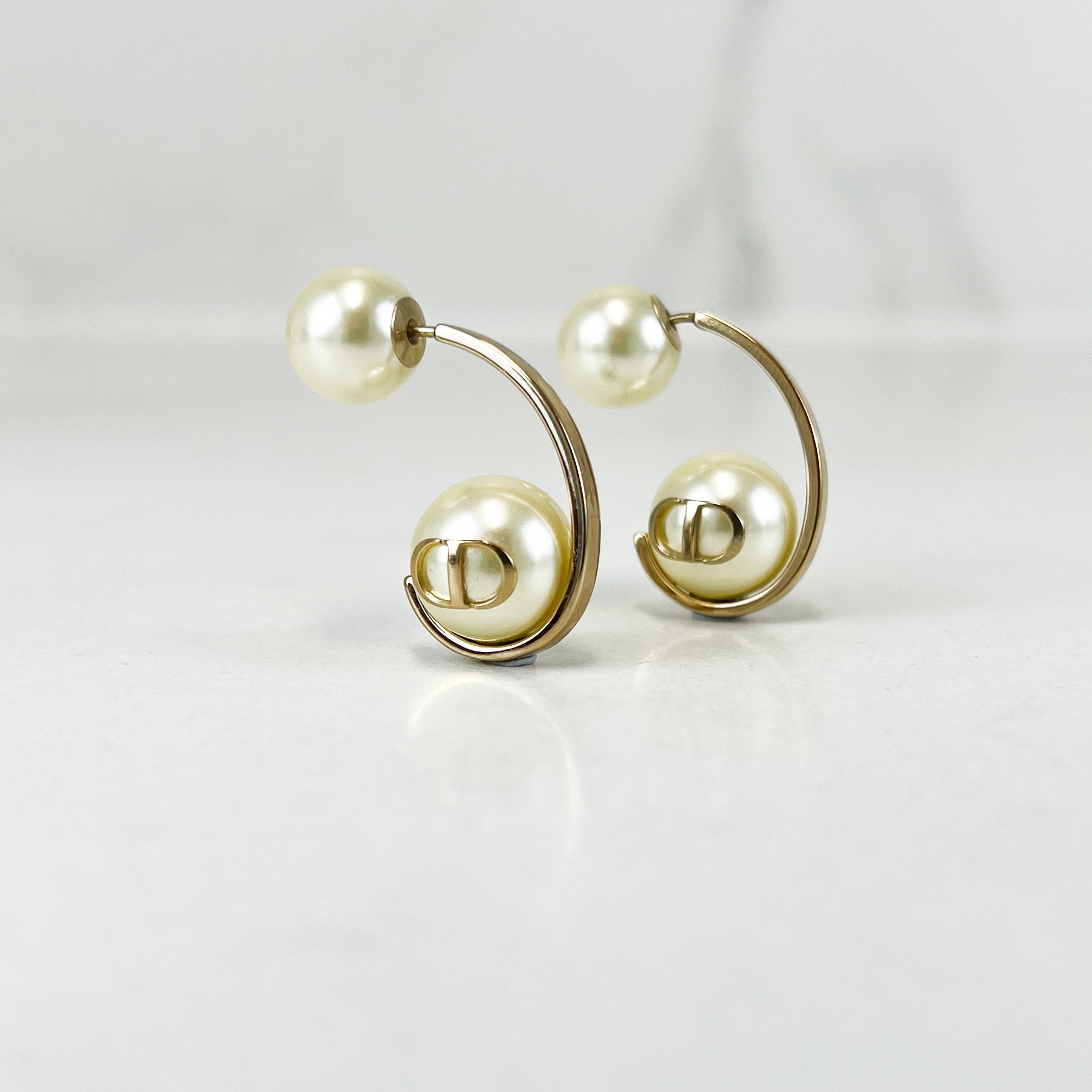 Christian Dior Double Pearl Earrings